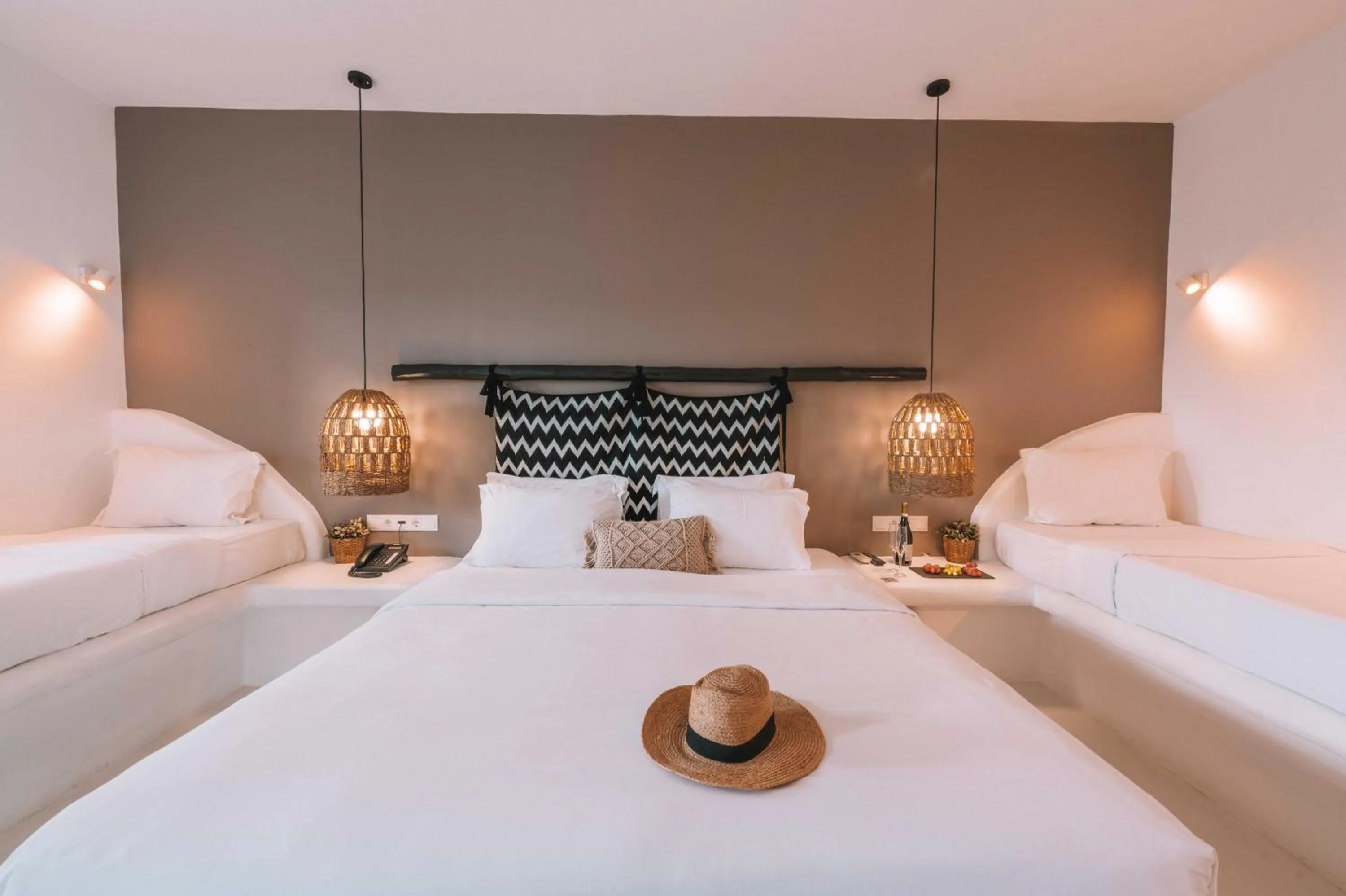 Bed in My Mykonos Hotel