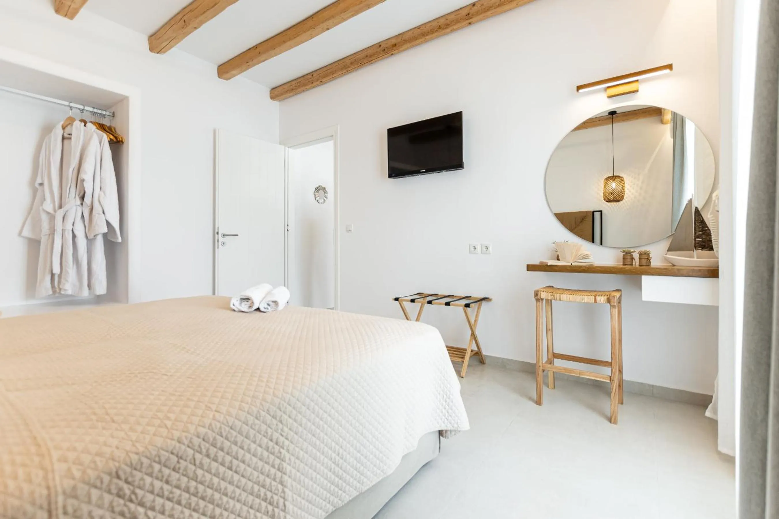 Bed in Birikos Hotel & Suites