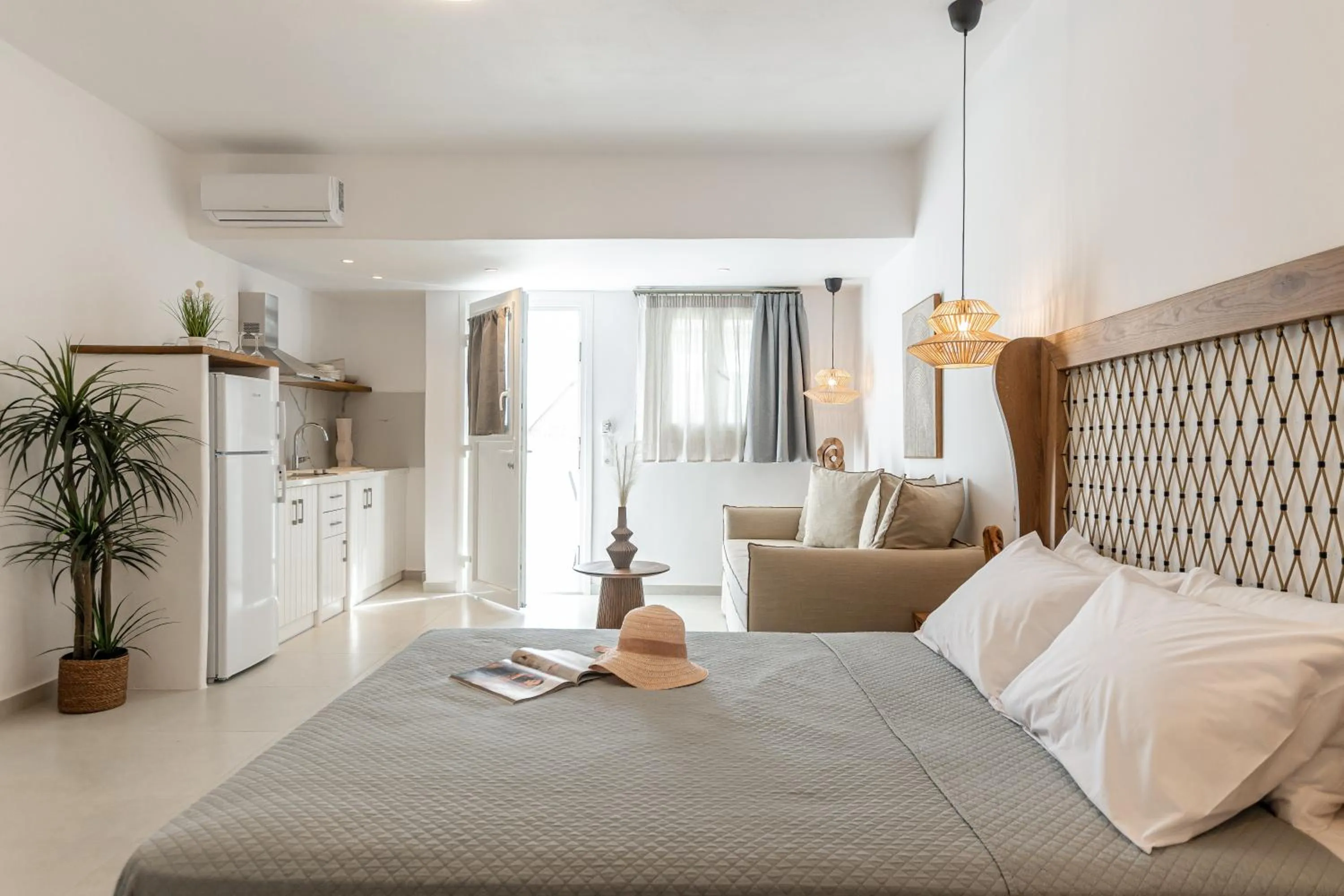 Bed in Birikos Hotel & Suites