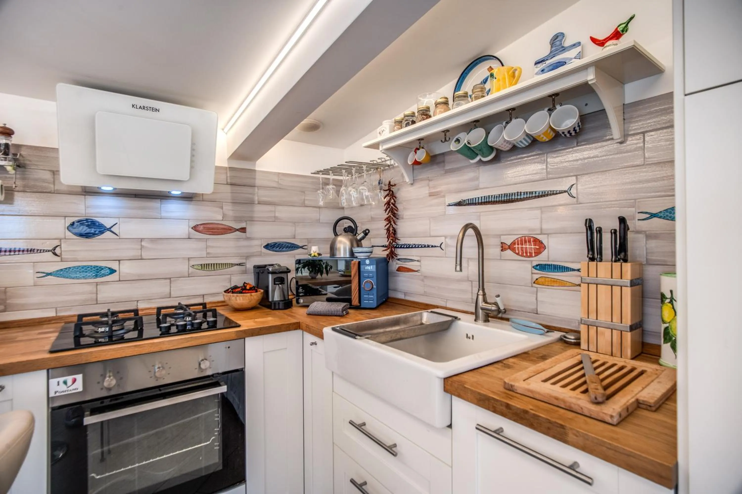 Kitchen or kitchenette in Villa Caruso with Private Pool