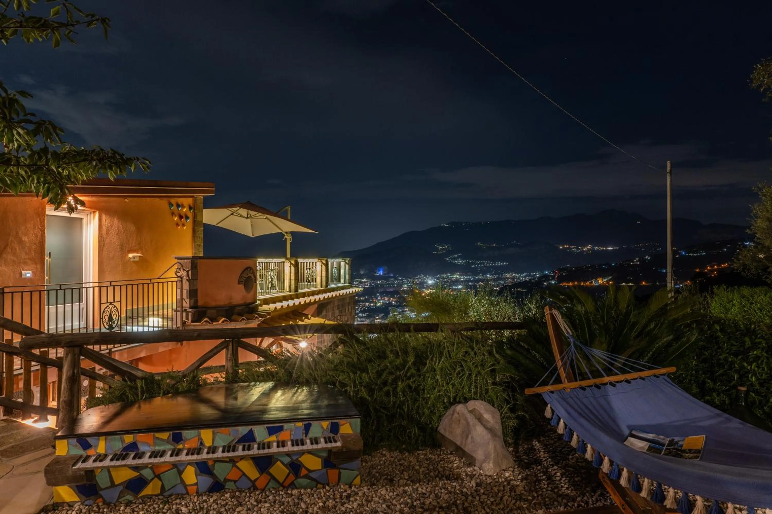 Balcony/Terrace in Villa Caruso with Private Pool