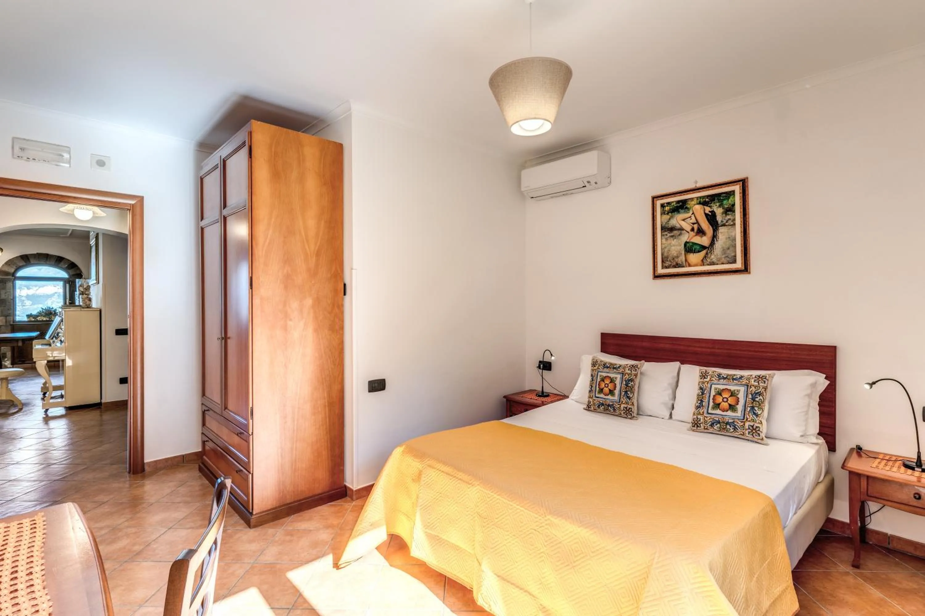 Bedroom, Bed in Villa Caruso with Private Pool