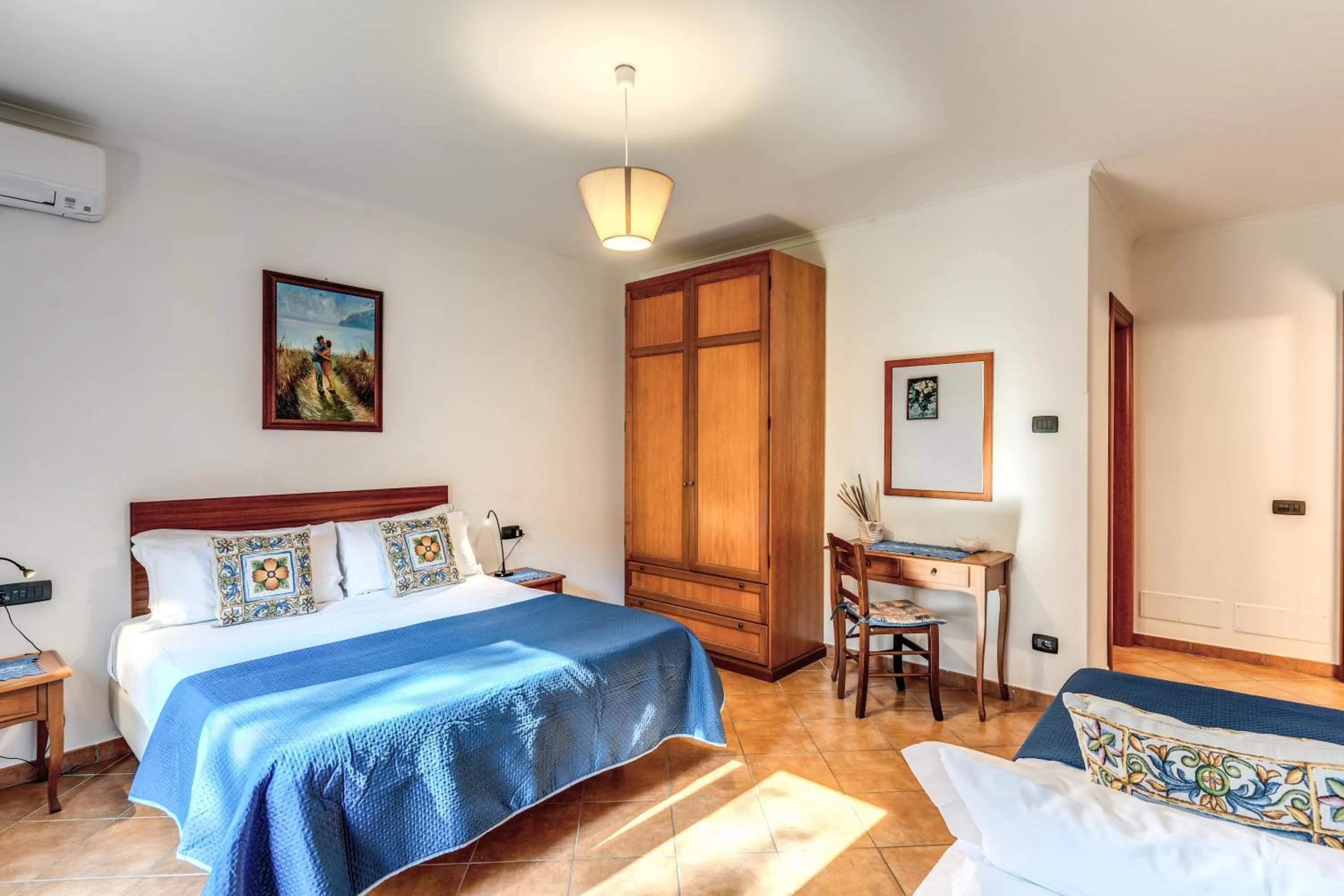 Bedroom, Bed in Villa Caruso with Private Pool