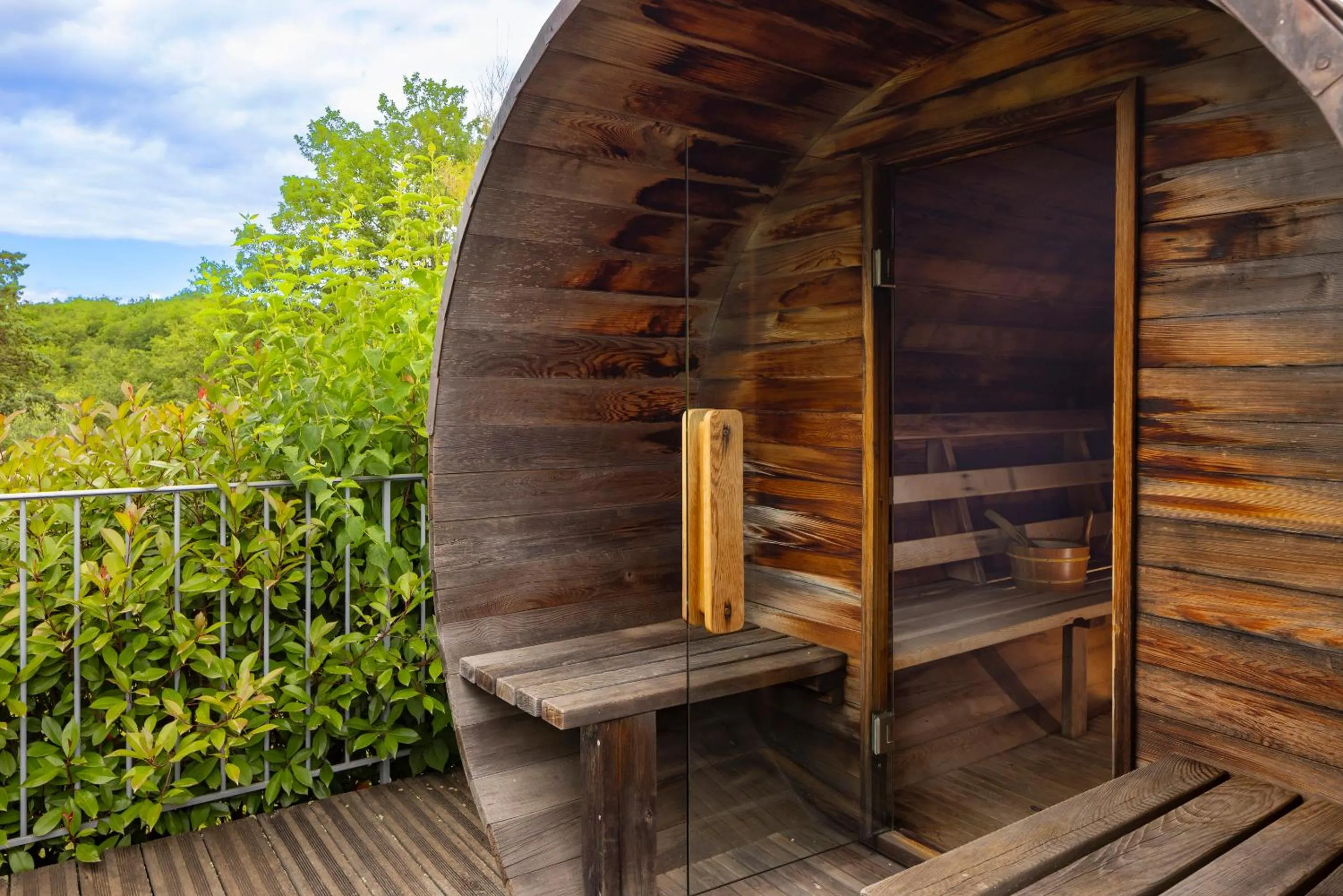 Sauna in Logis Auberge Les Murets Hotel Restaurant Spa