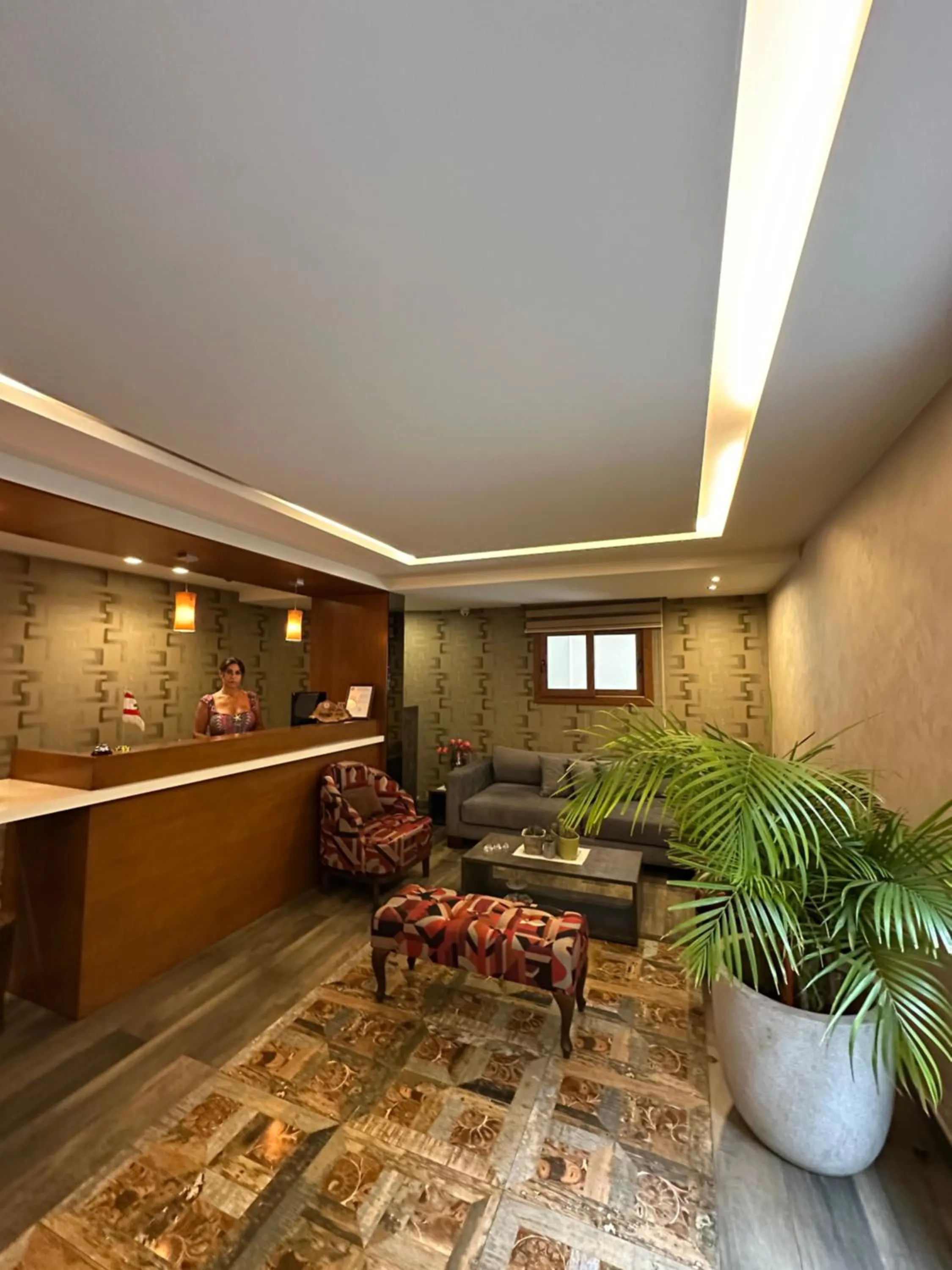 Seating area in HOtello guest suites