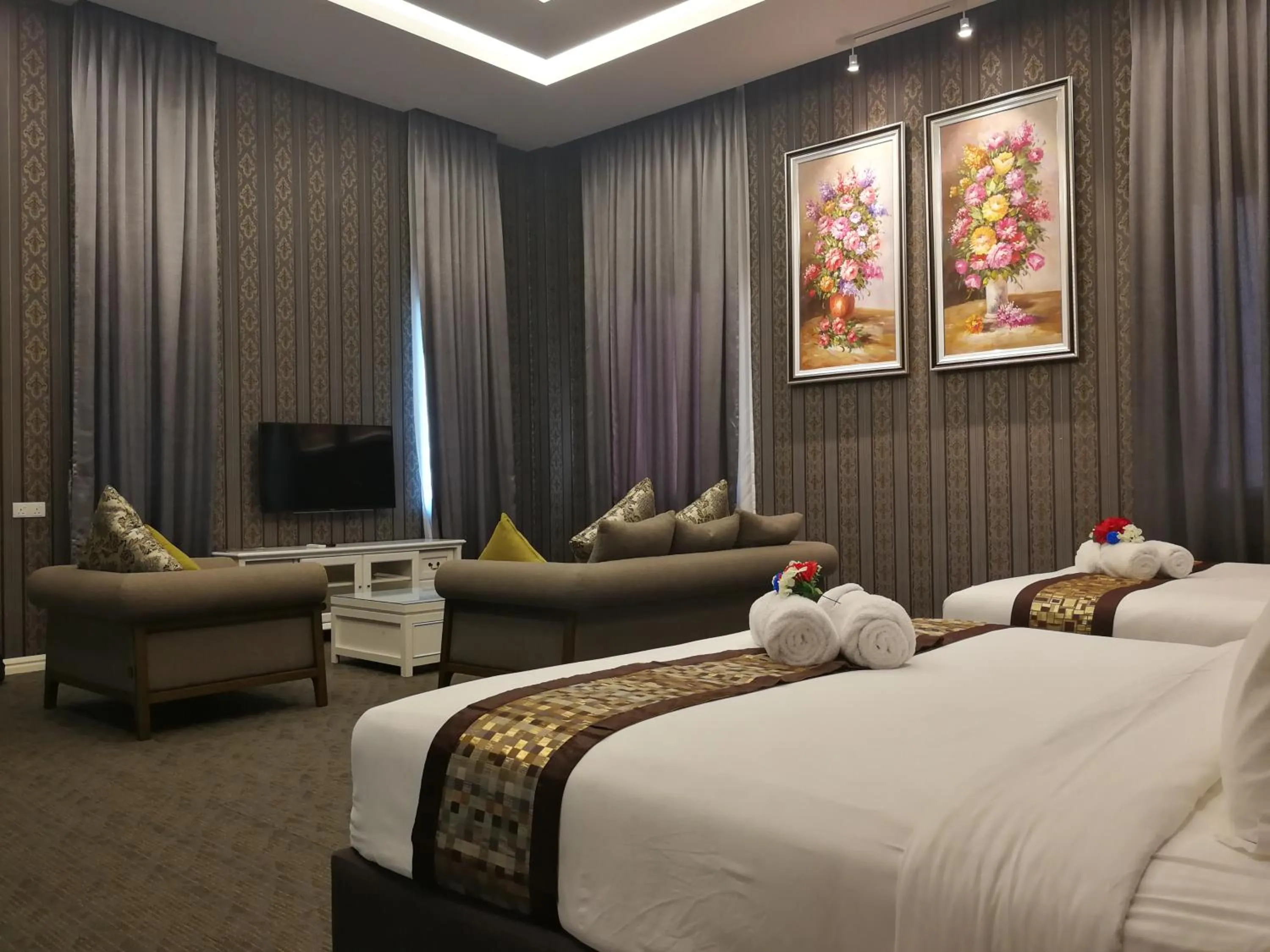 Seating area, Bed in Casa Bianca