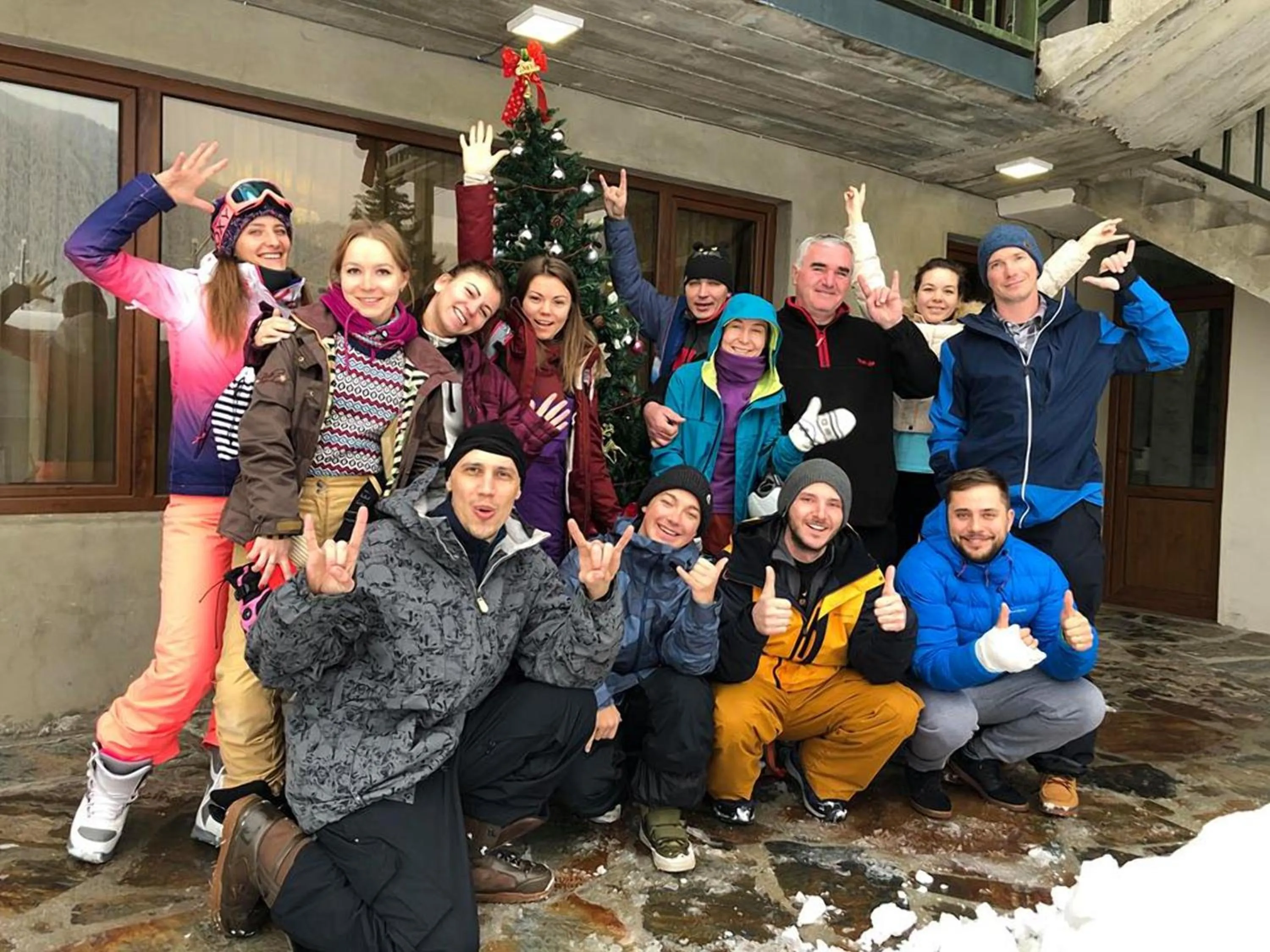 group of guests, Family in Hotel Level