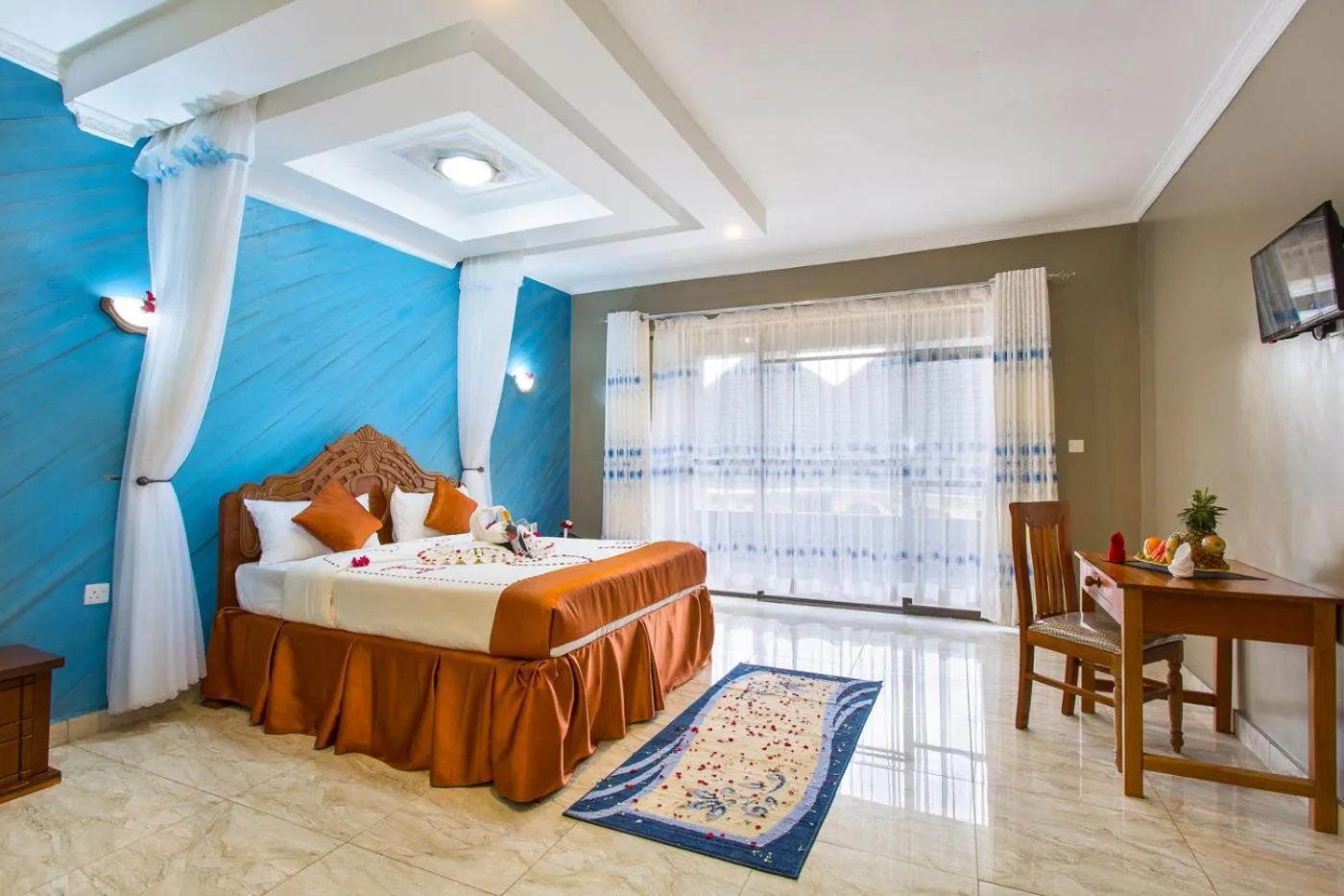 Bed in Epashikino Resort & Spa