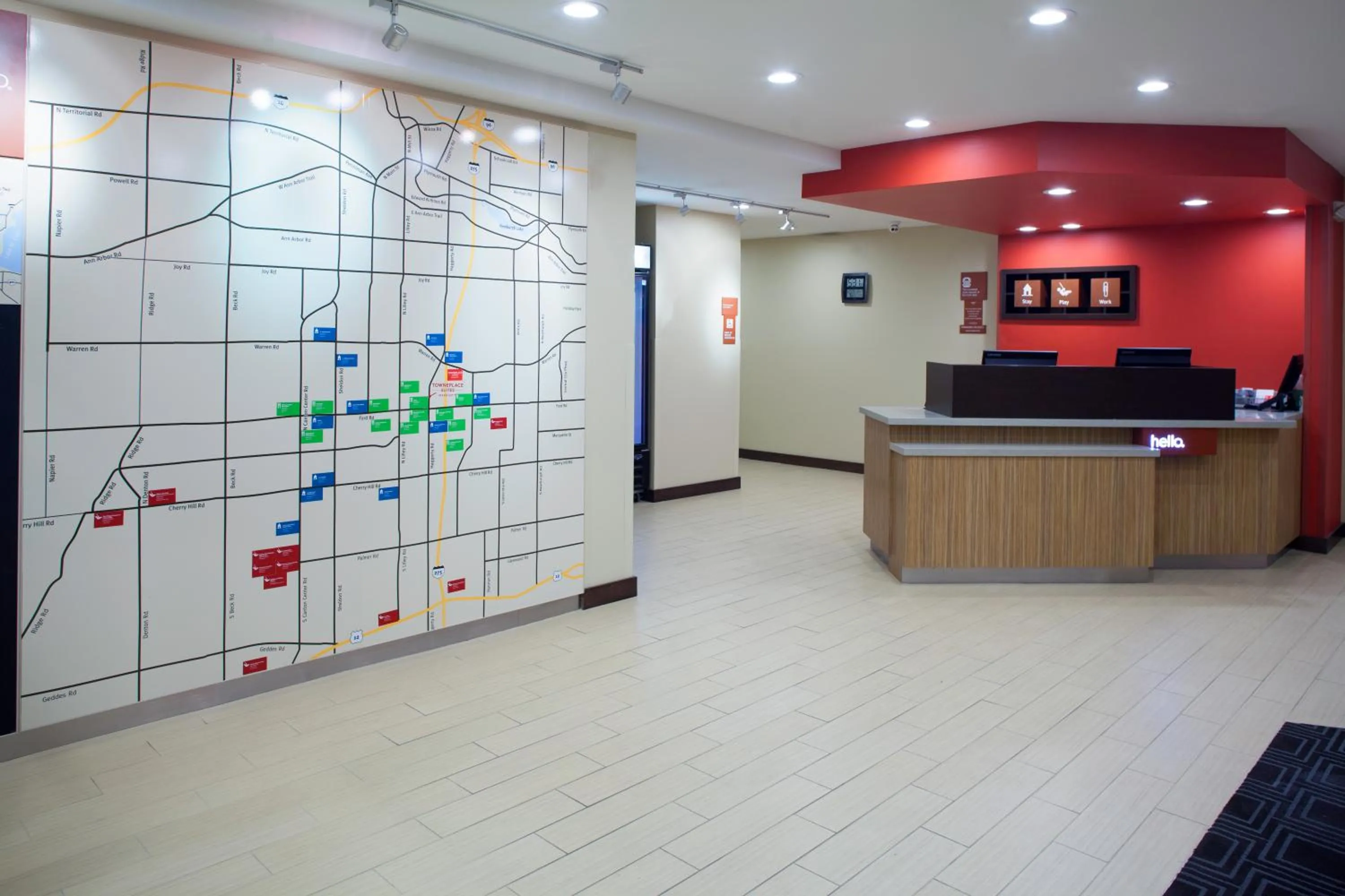 Lobby or reception in TownePlace Suites by MarriottDetroit Canton