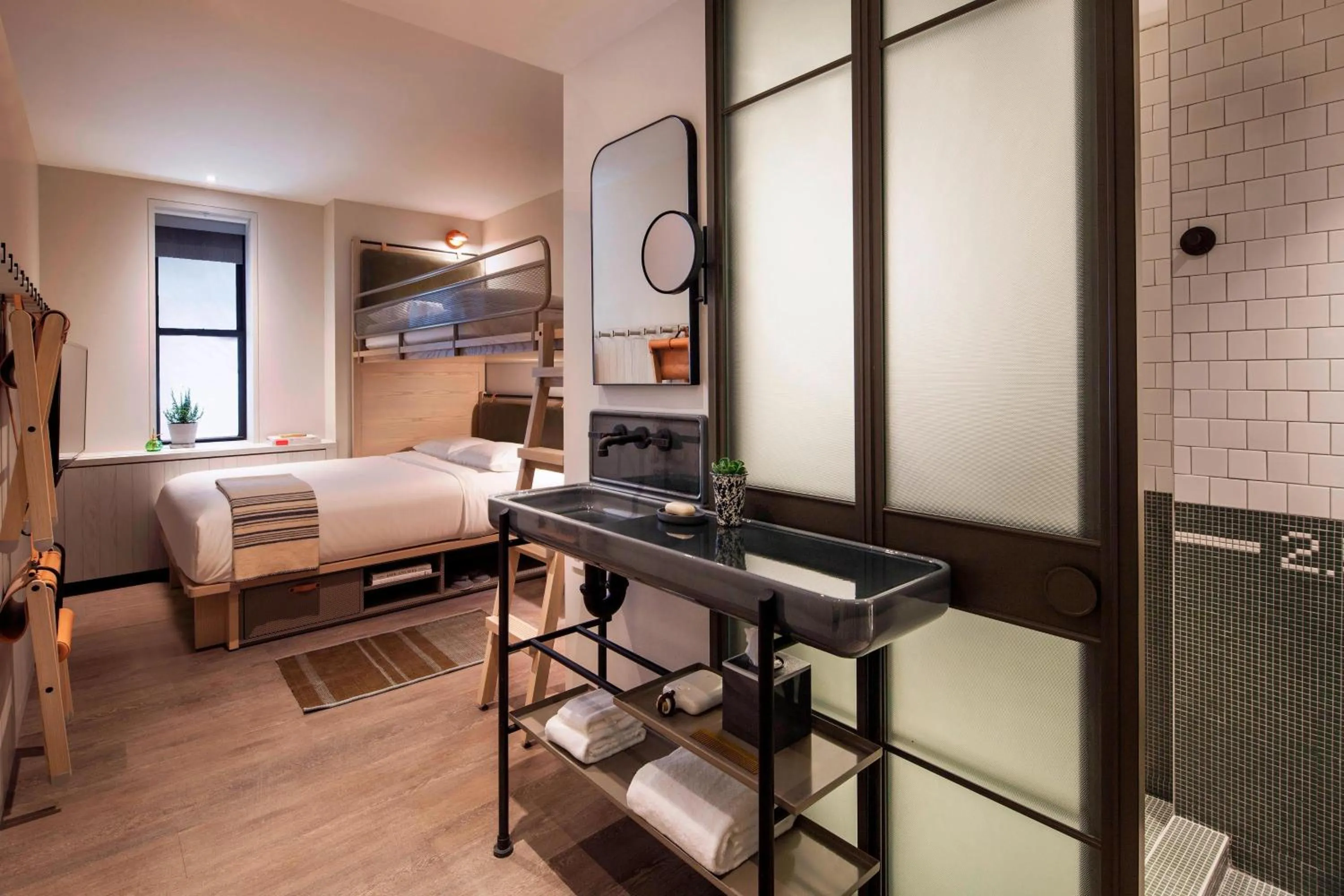 Photo of the whole room, Bed in MOXY NYC Times Square
