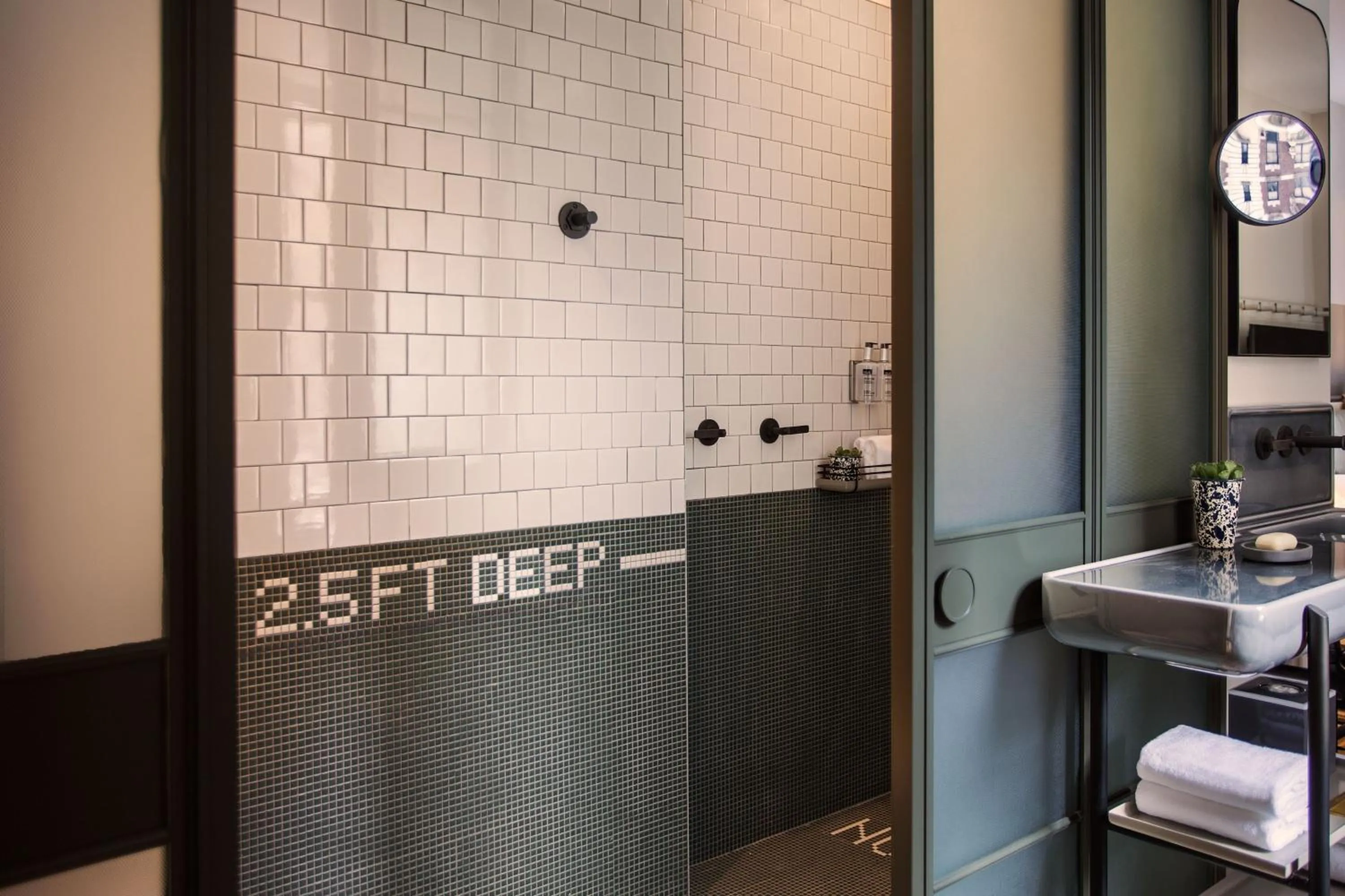 Bathroom in MOXY NYC Times Square