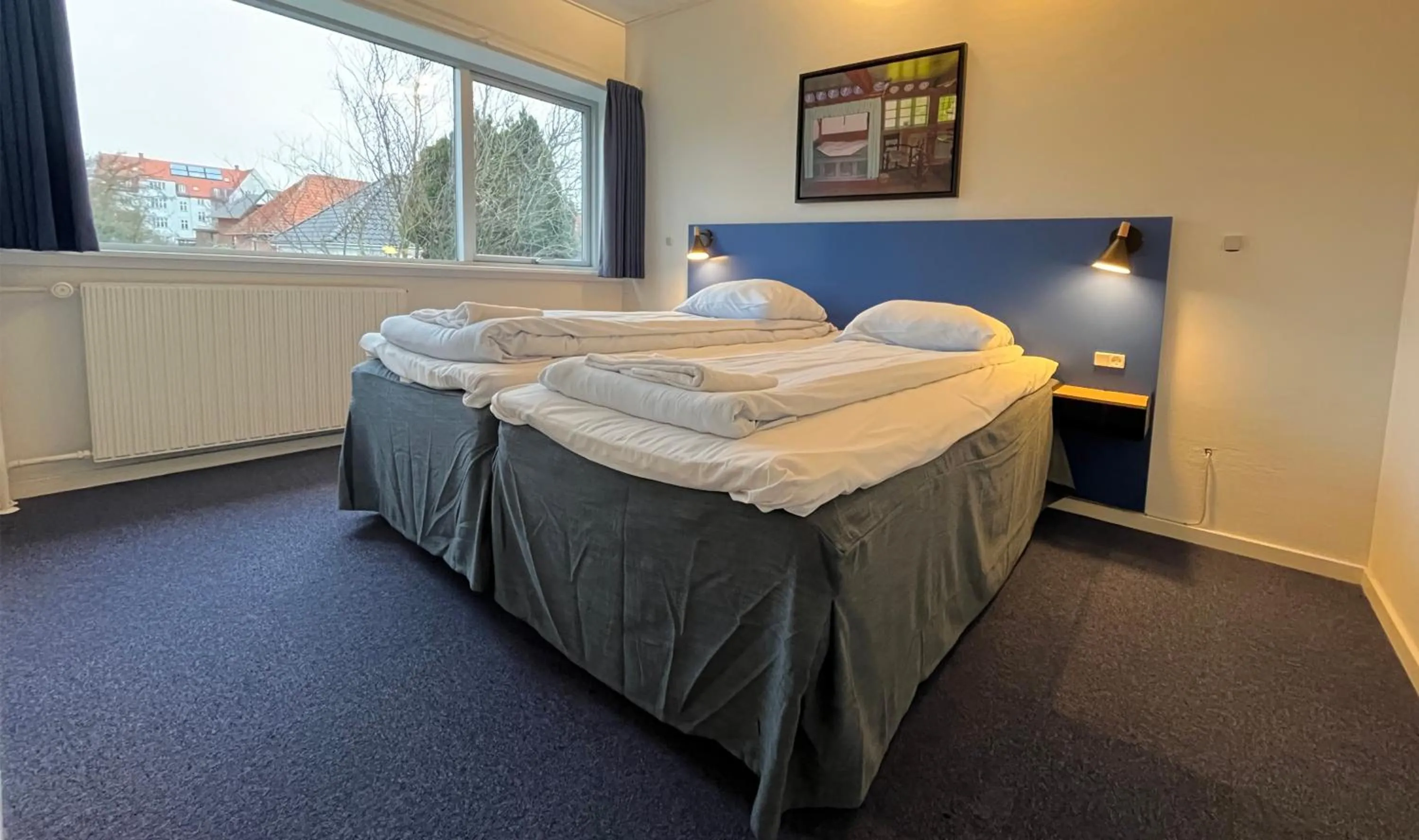 Bathroom, Bed in BB-Hotel Frederikshavn Turisthotellet