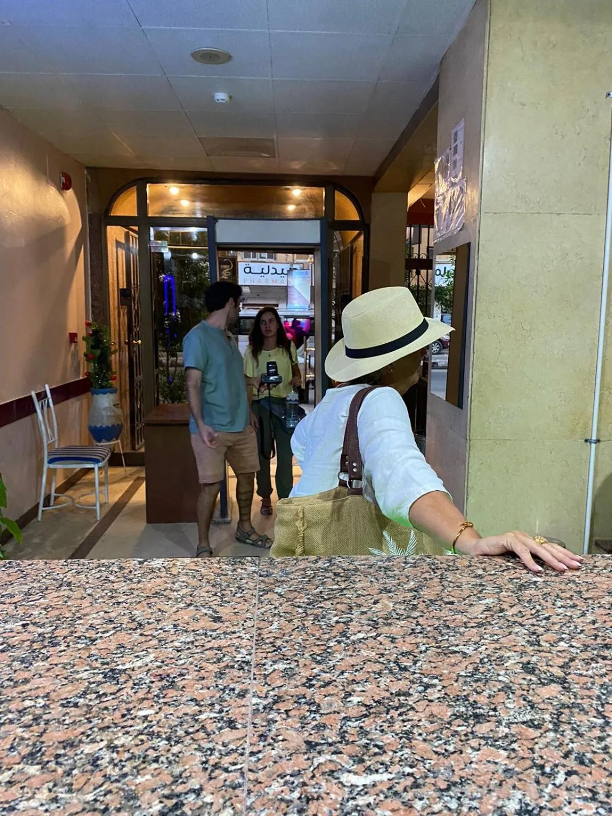 group of guests in Shady Hotel Luxor
