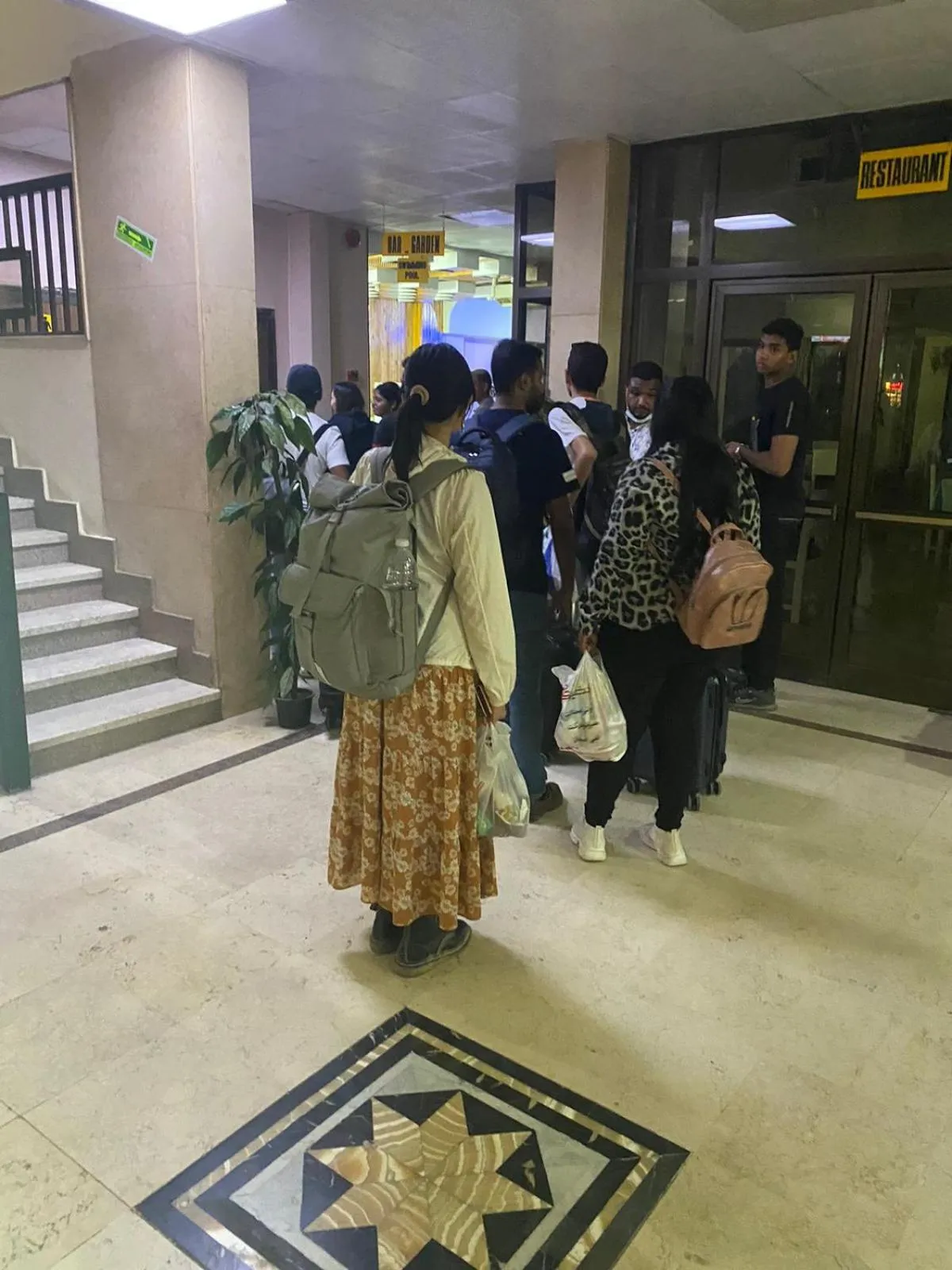 group of guests in Shady Hotel Luxor