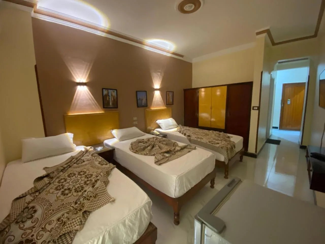 Bed in Shady Hotel Luxor