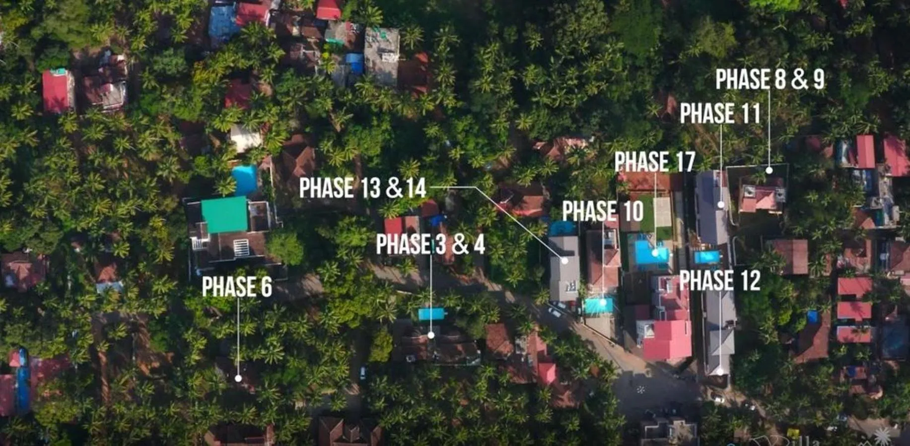 Bird's eye view in Villa Calangute Phase 4