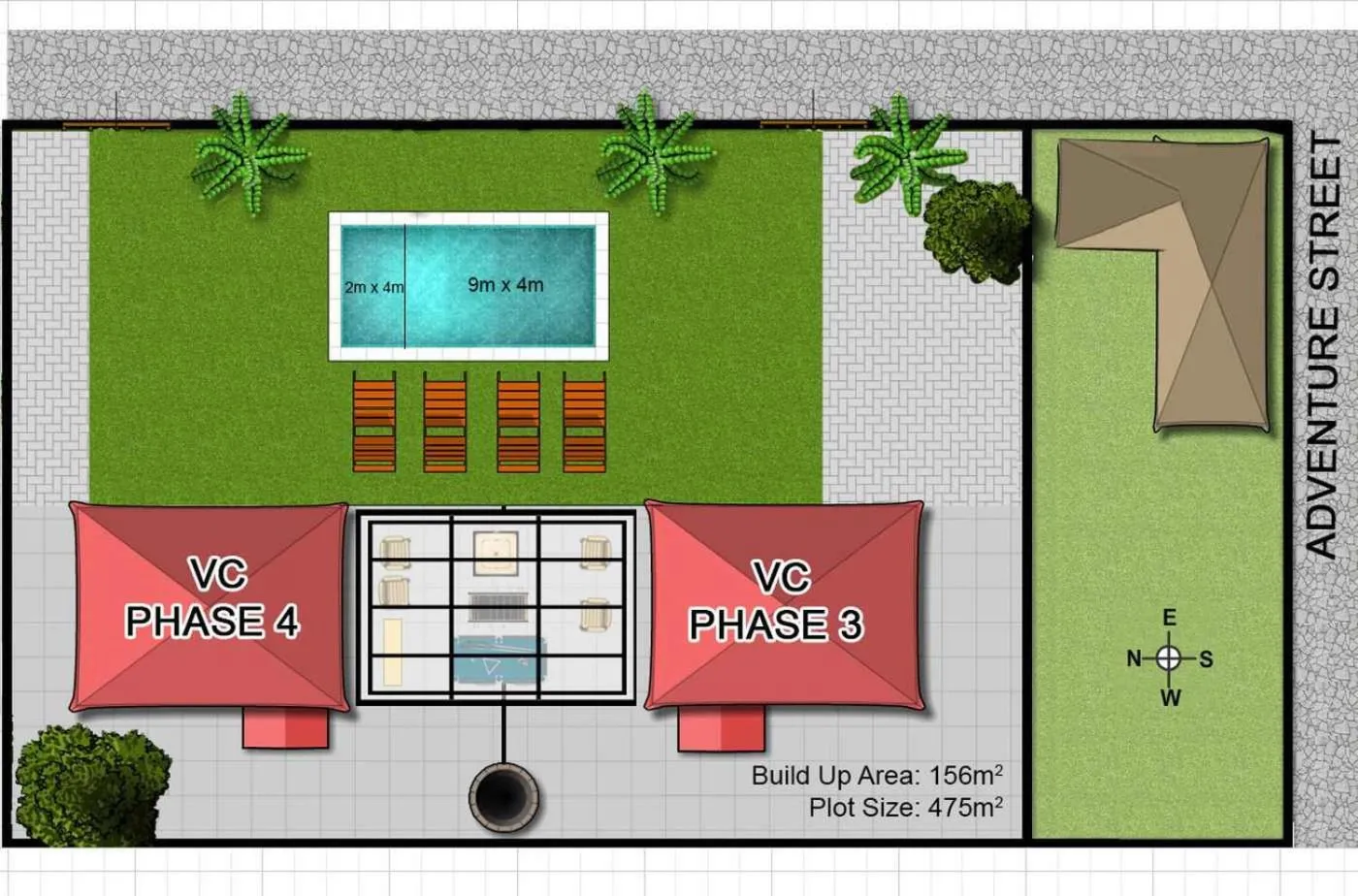 Bird's eye view in Villa Calangute Phase 4
