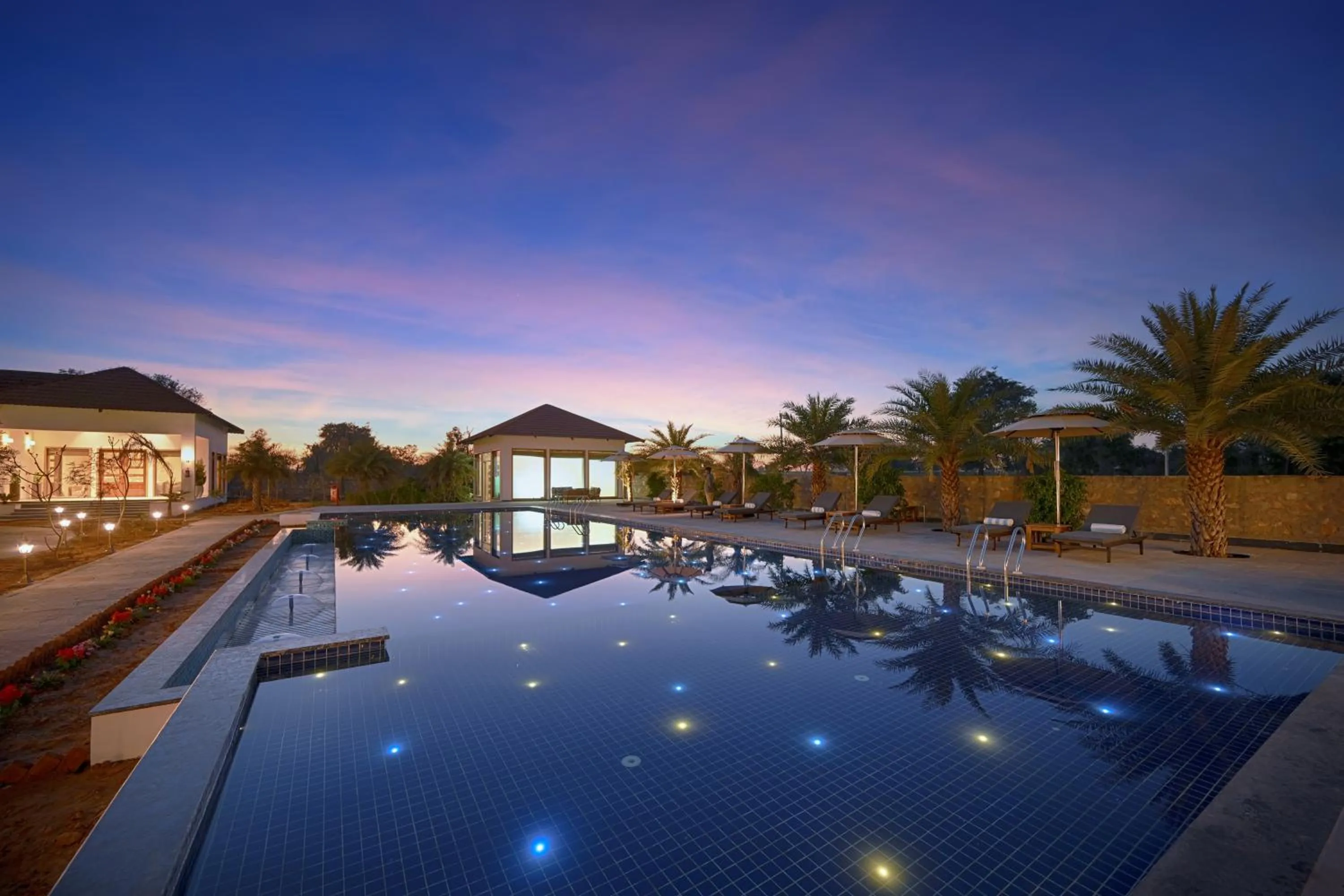 Pool view in Ranthambore Bagh Palace