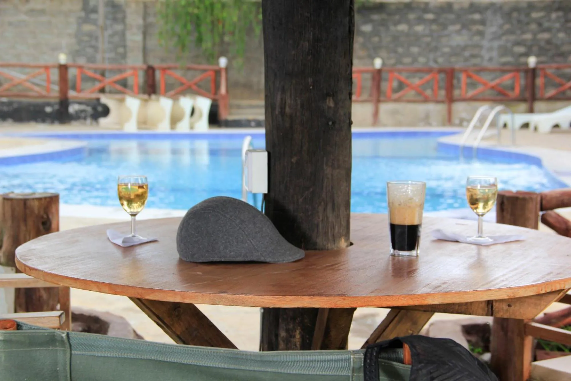 Pool view in Dovenest Lodge