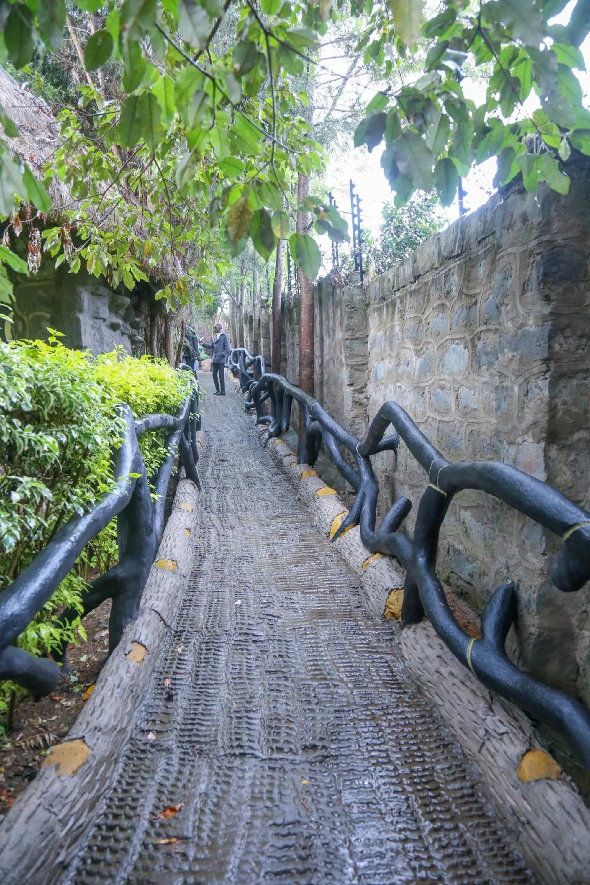 Garden view in Dovenest Lodge