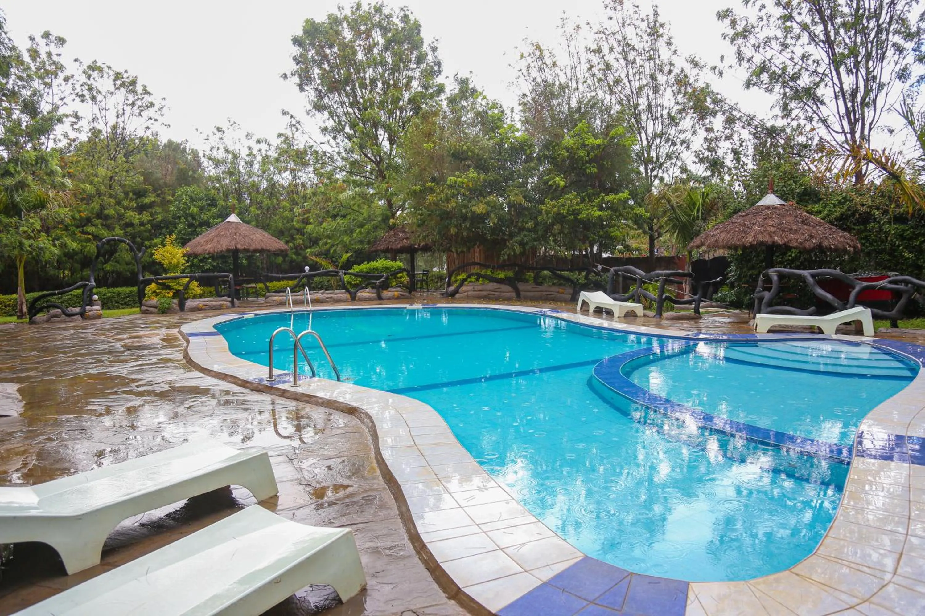 Pool view in Dovenest Lodge