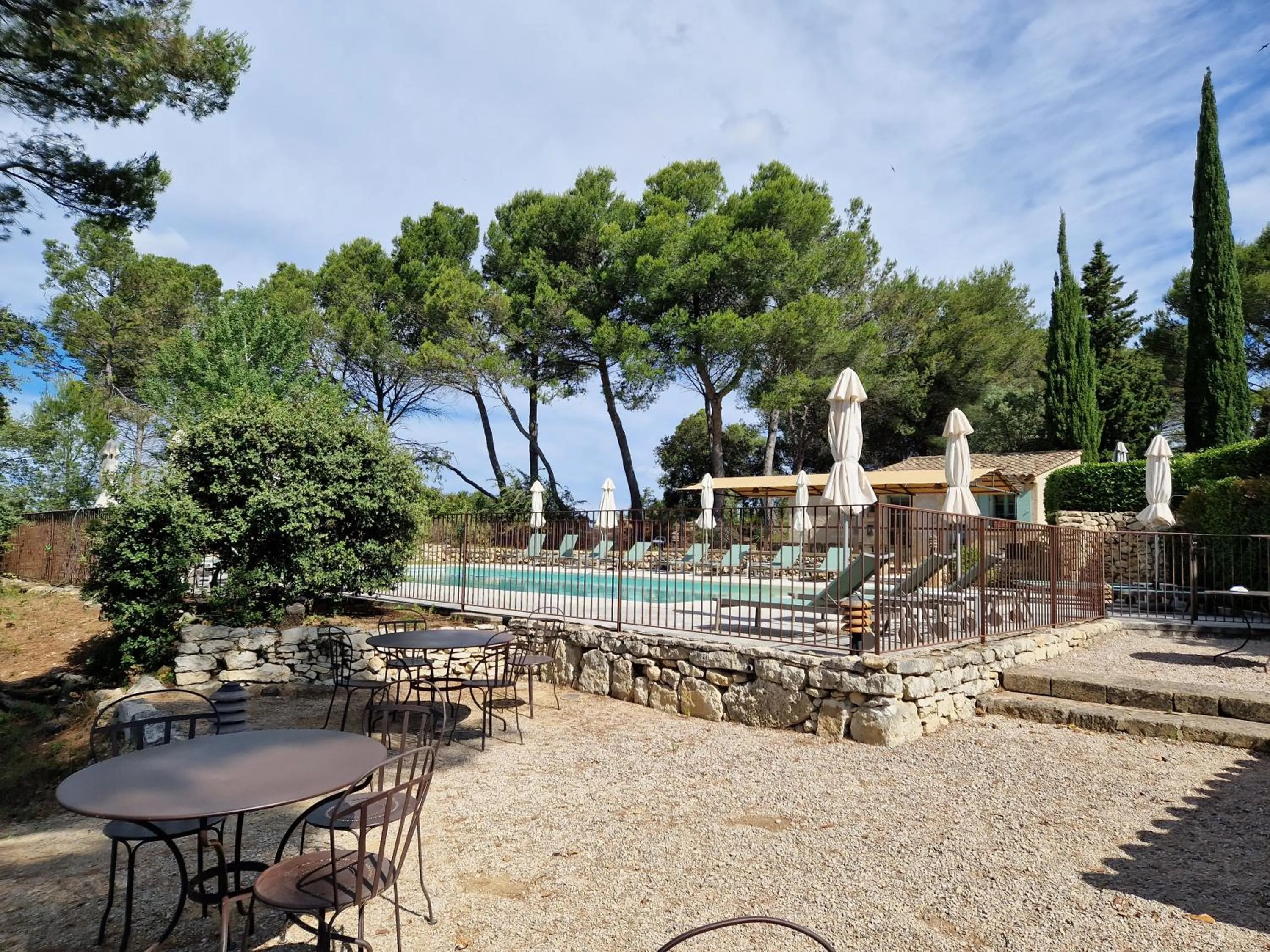 Swimming pool in Hôtel Restaurant Mas de Fauchon - Teritoria