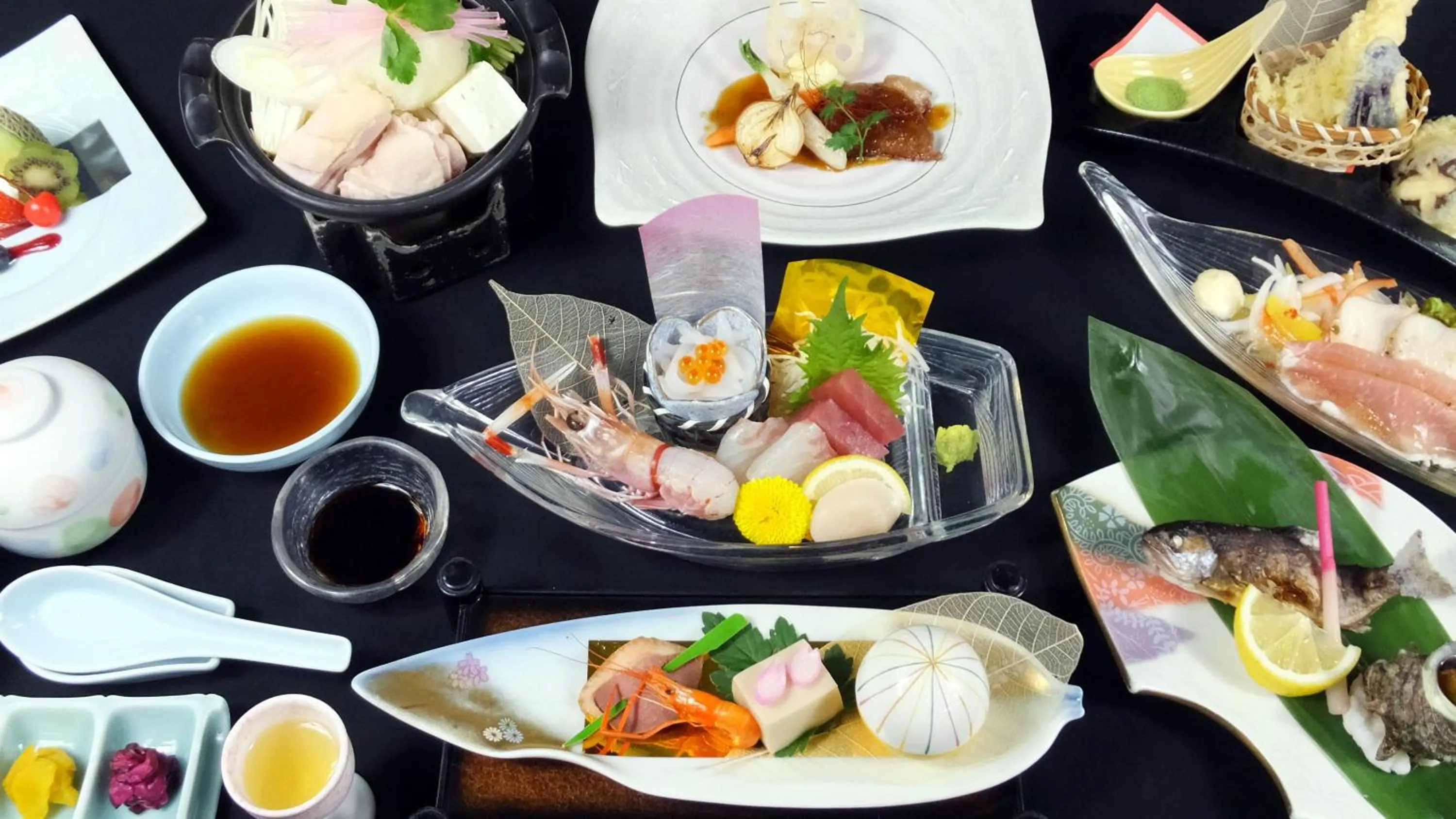 Dinner in Watarase Onsen Hotel Yamayuri