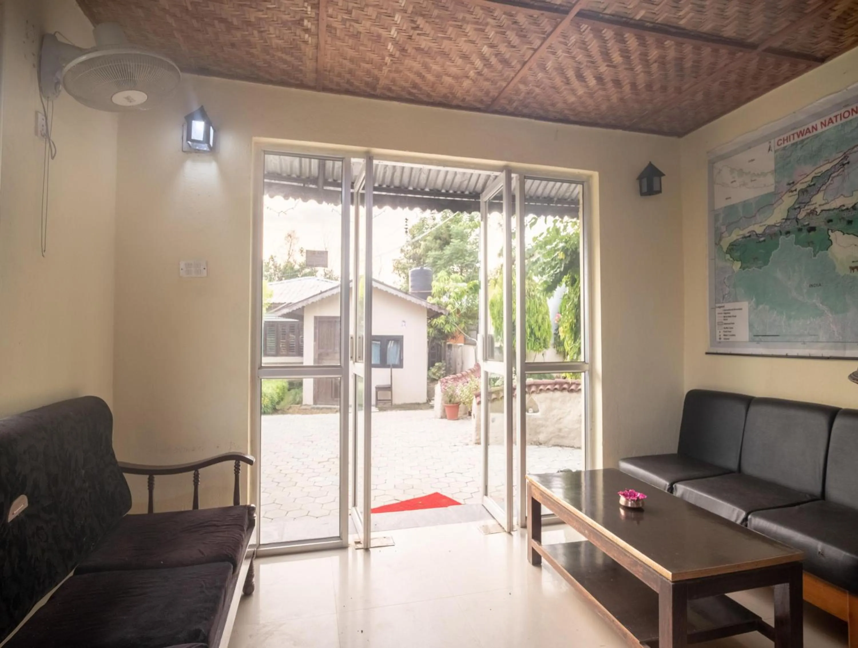 Seating area in Chitwan Riverside Resort
