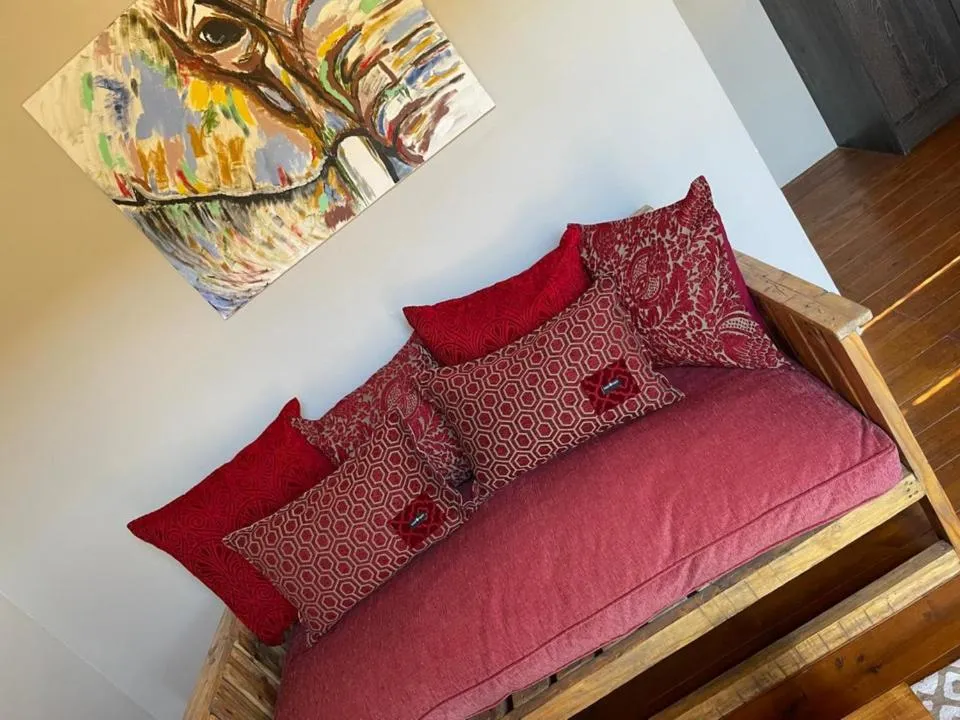 Living room, Bed in Klein Karoo Game Lodge