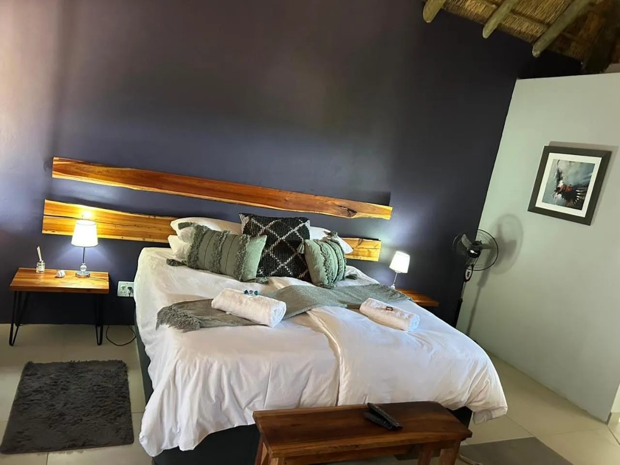 Bed in Klein Karoo Game Lodge