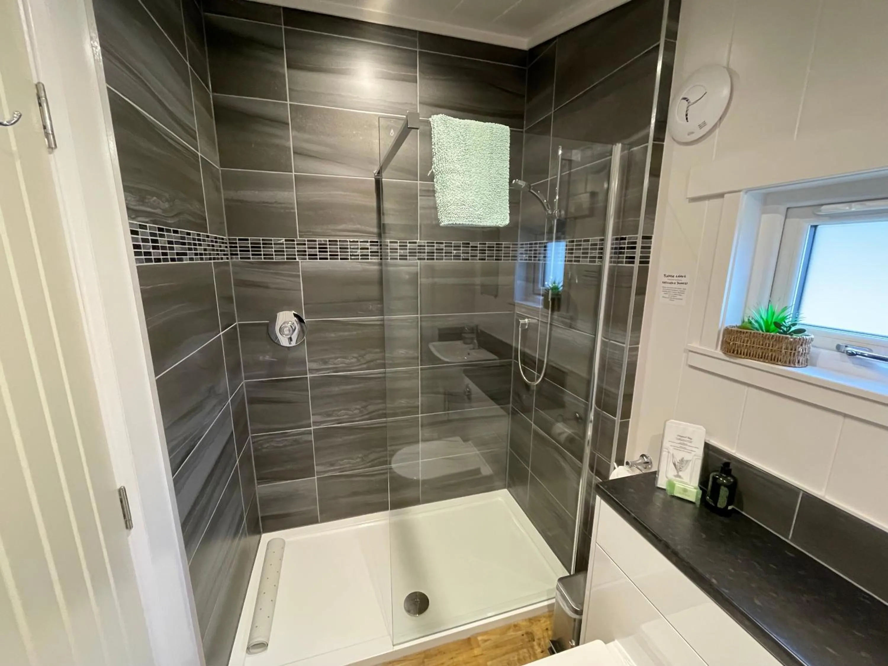 Shower in Tayview Lodges