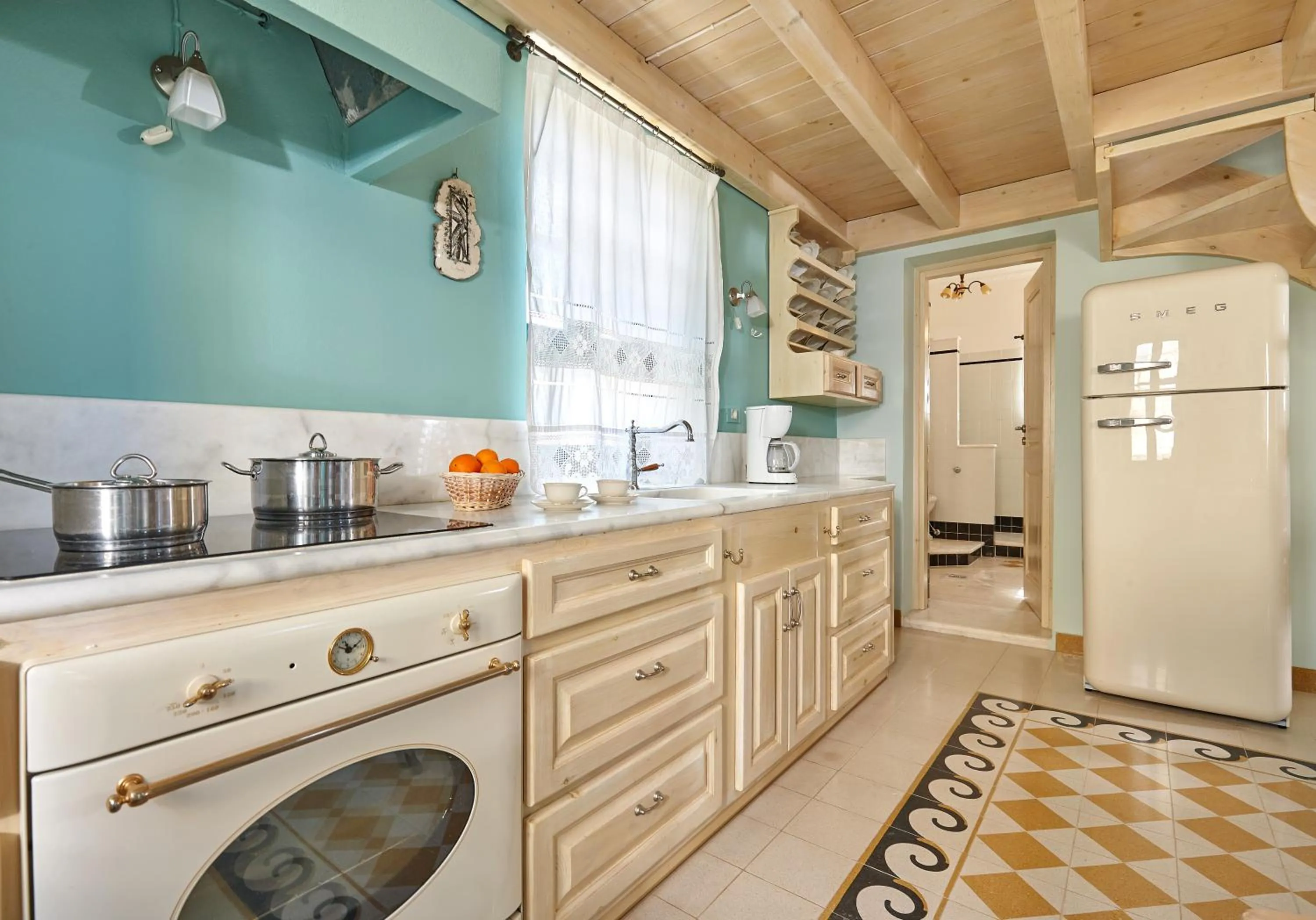 kitchen in Orelia Cretan Deluxe Apartments