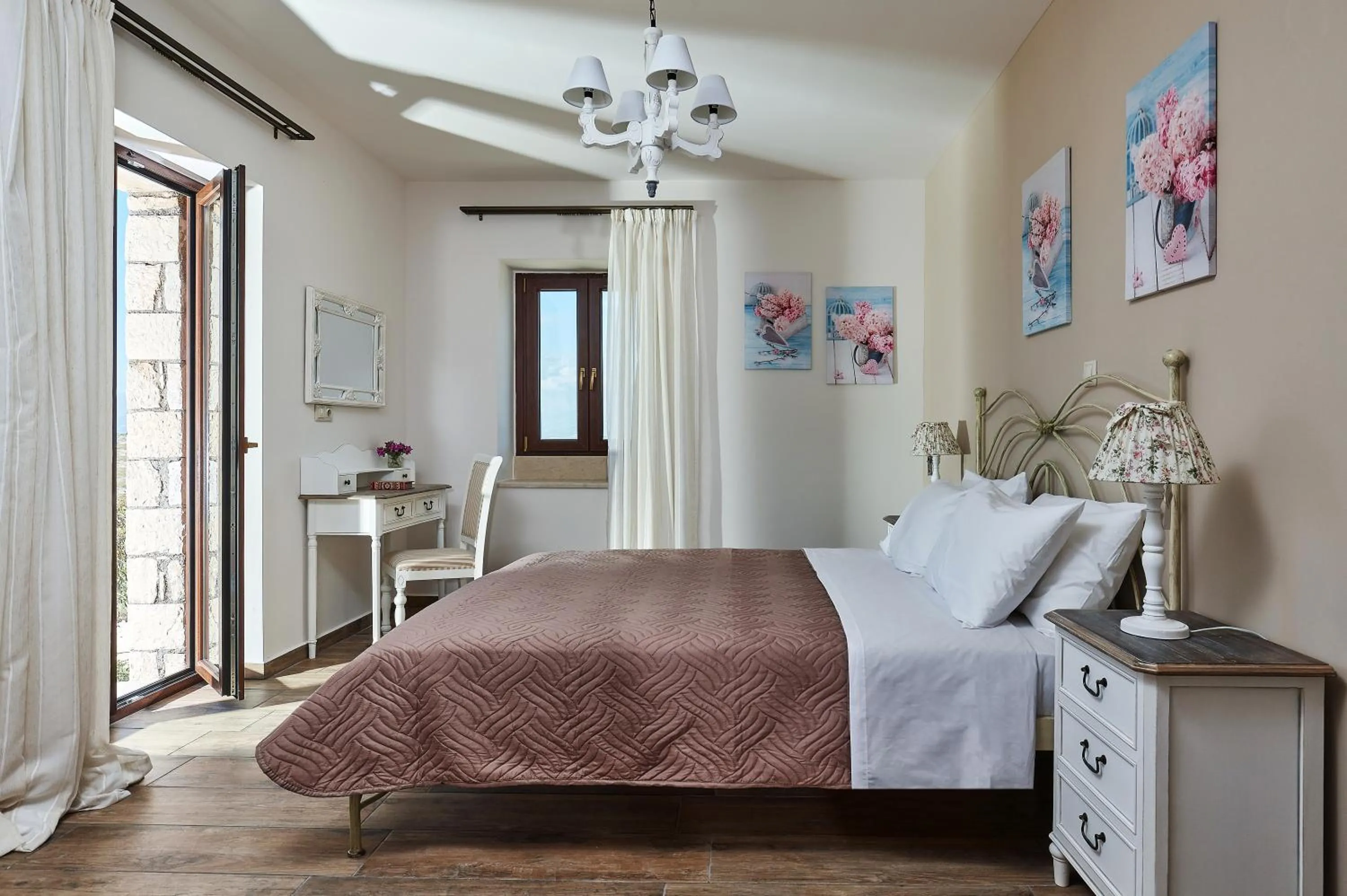 Bed in Orelia Cretan Deluxe Apartments