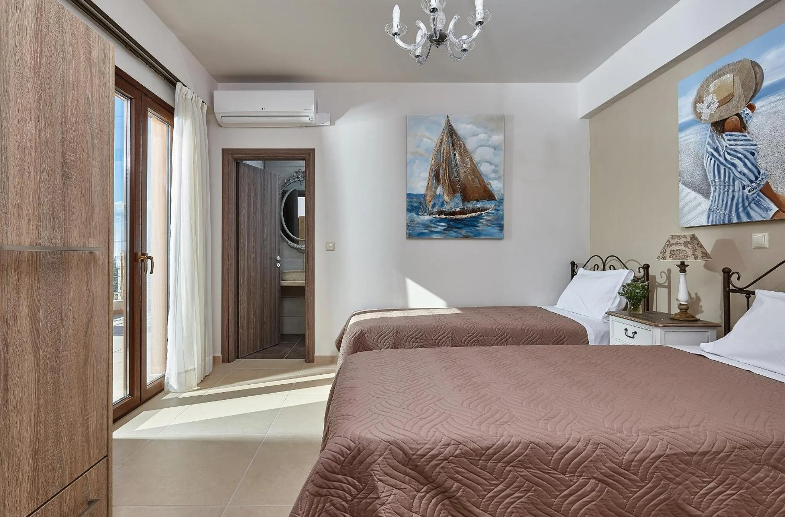 Bed in Orelia Cretan Deluxe Apartments