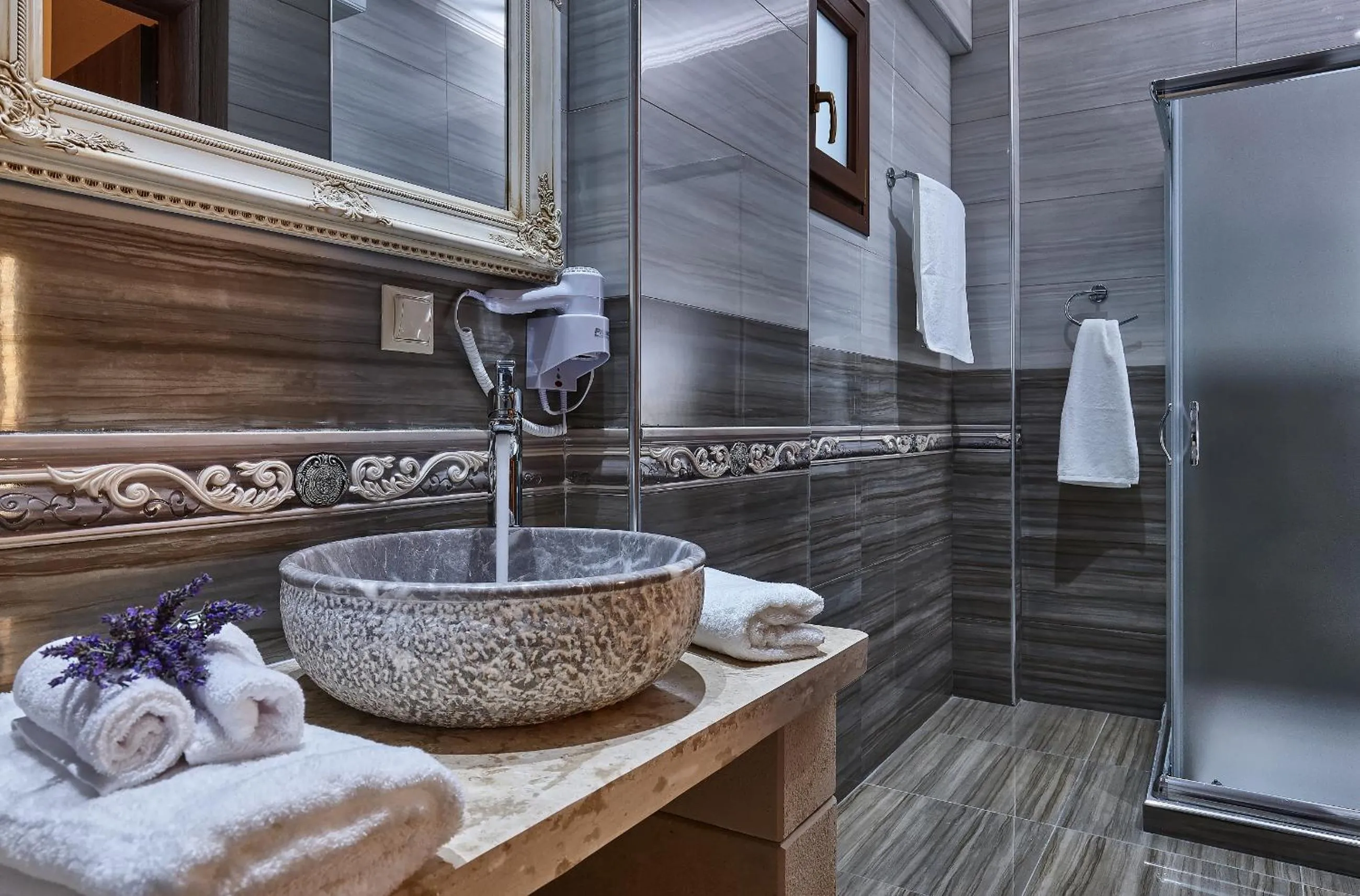 Bathroom in Orelia Cretan Deluxe Apartments