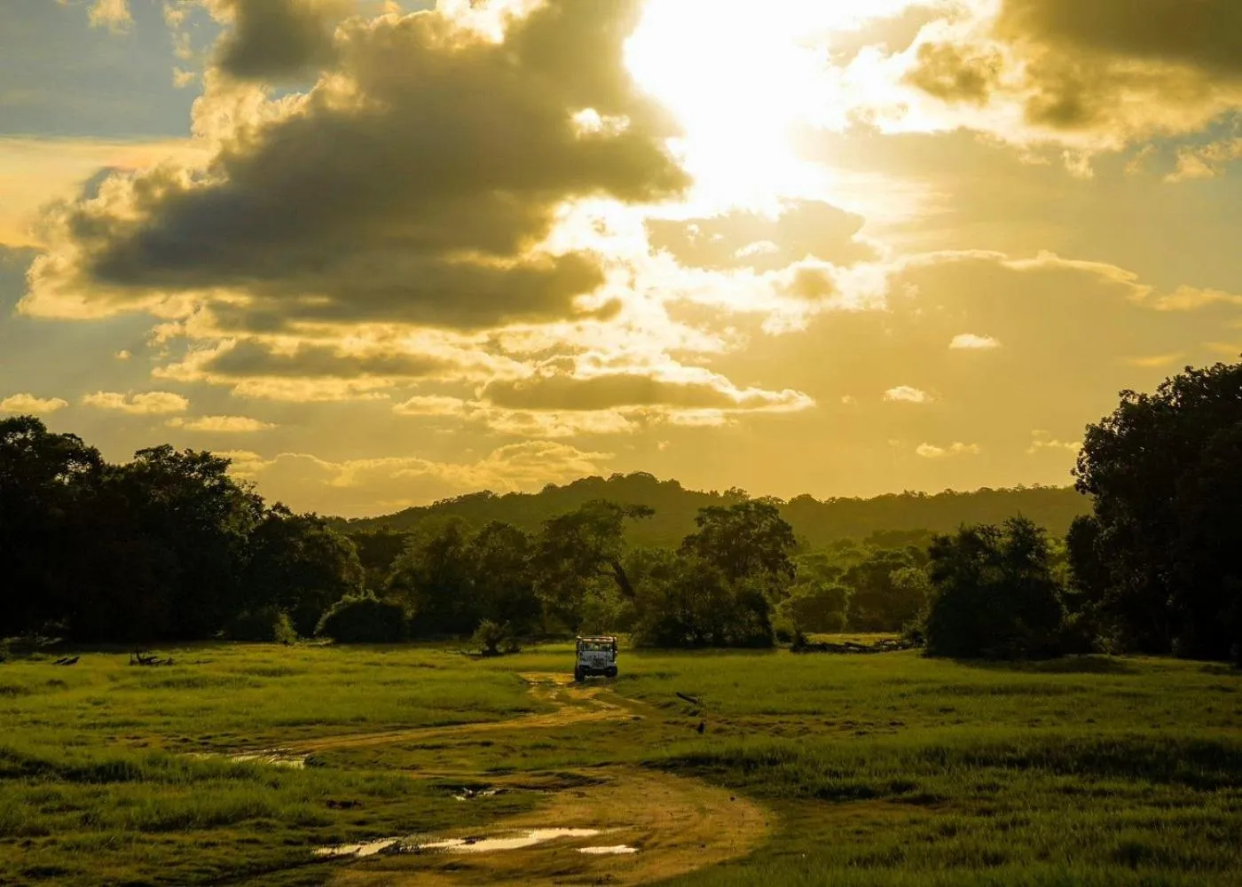 Sunset in Lakmal Resort Sigiriya