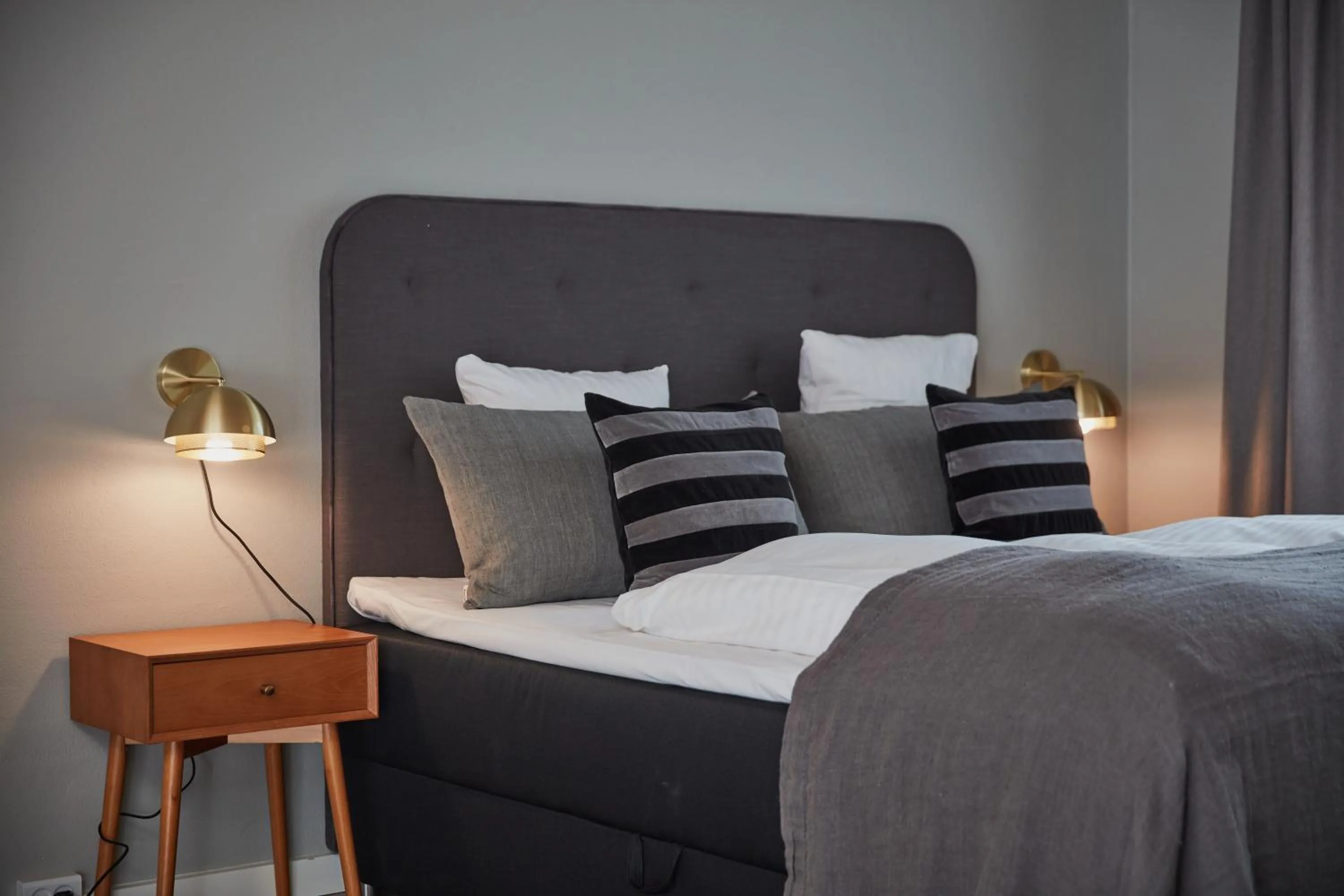 Bed in Benniksgaard Hotel