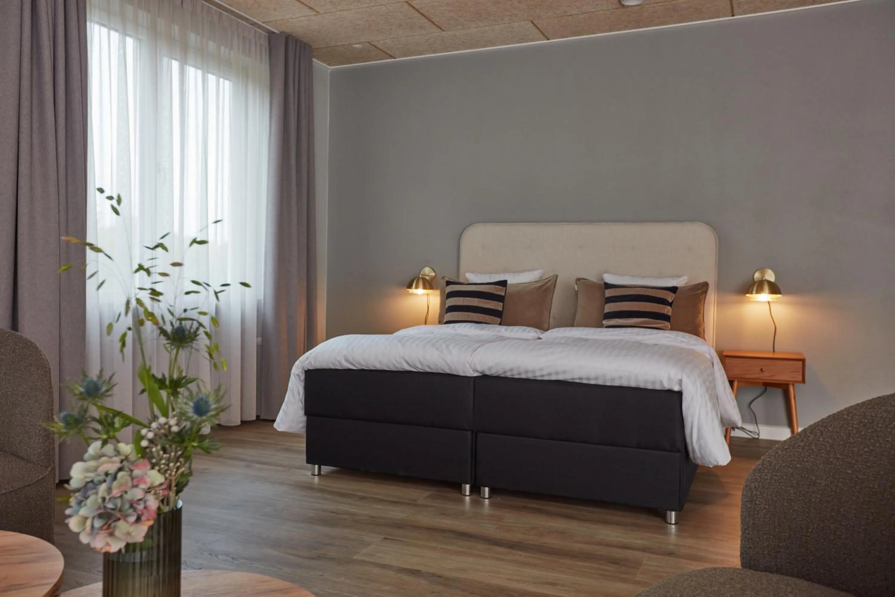 Bed in Benniksgaard Hotel