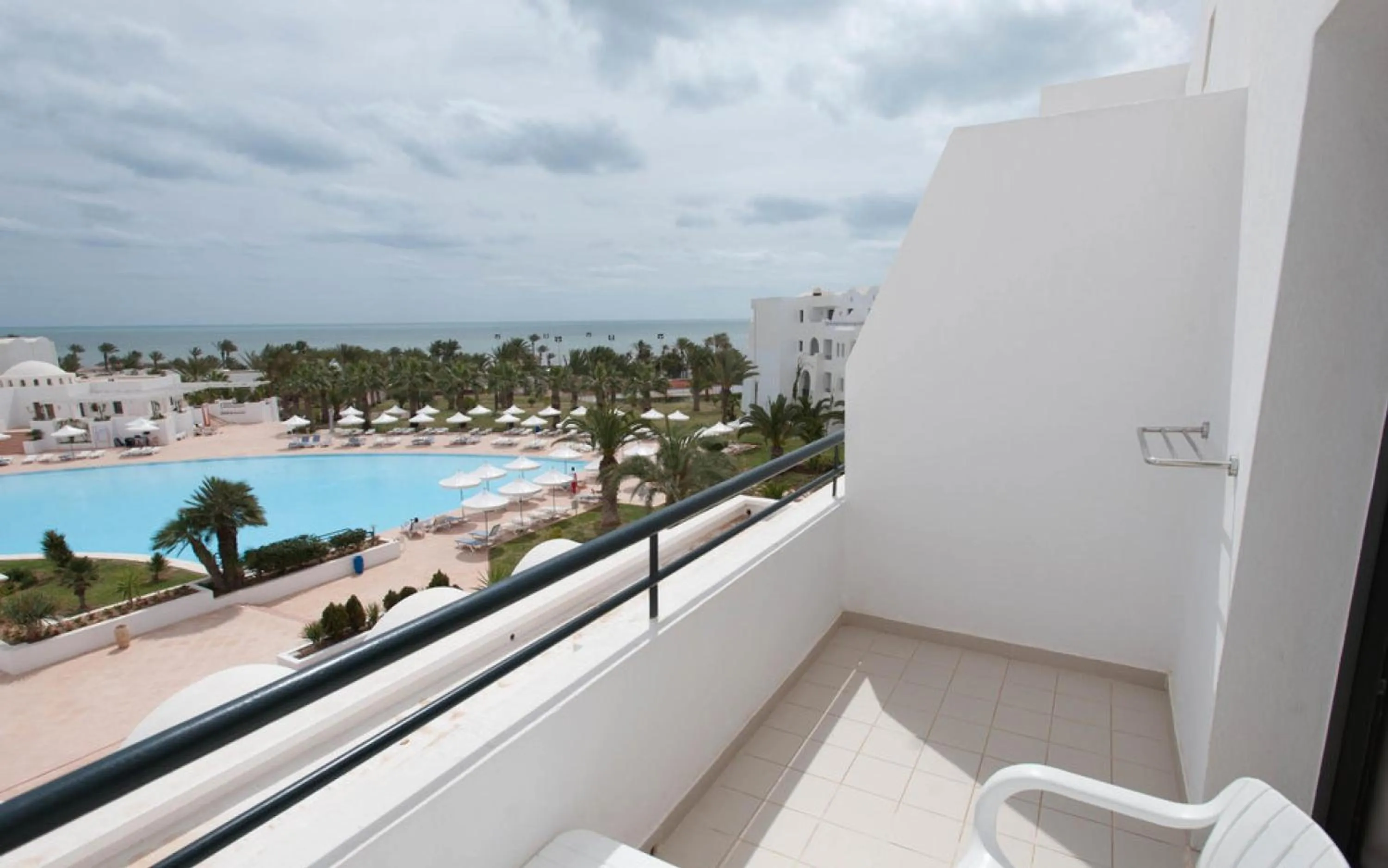 Balcony/Terrace, Pool View in Club Palm Azur Families and Couples