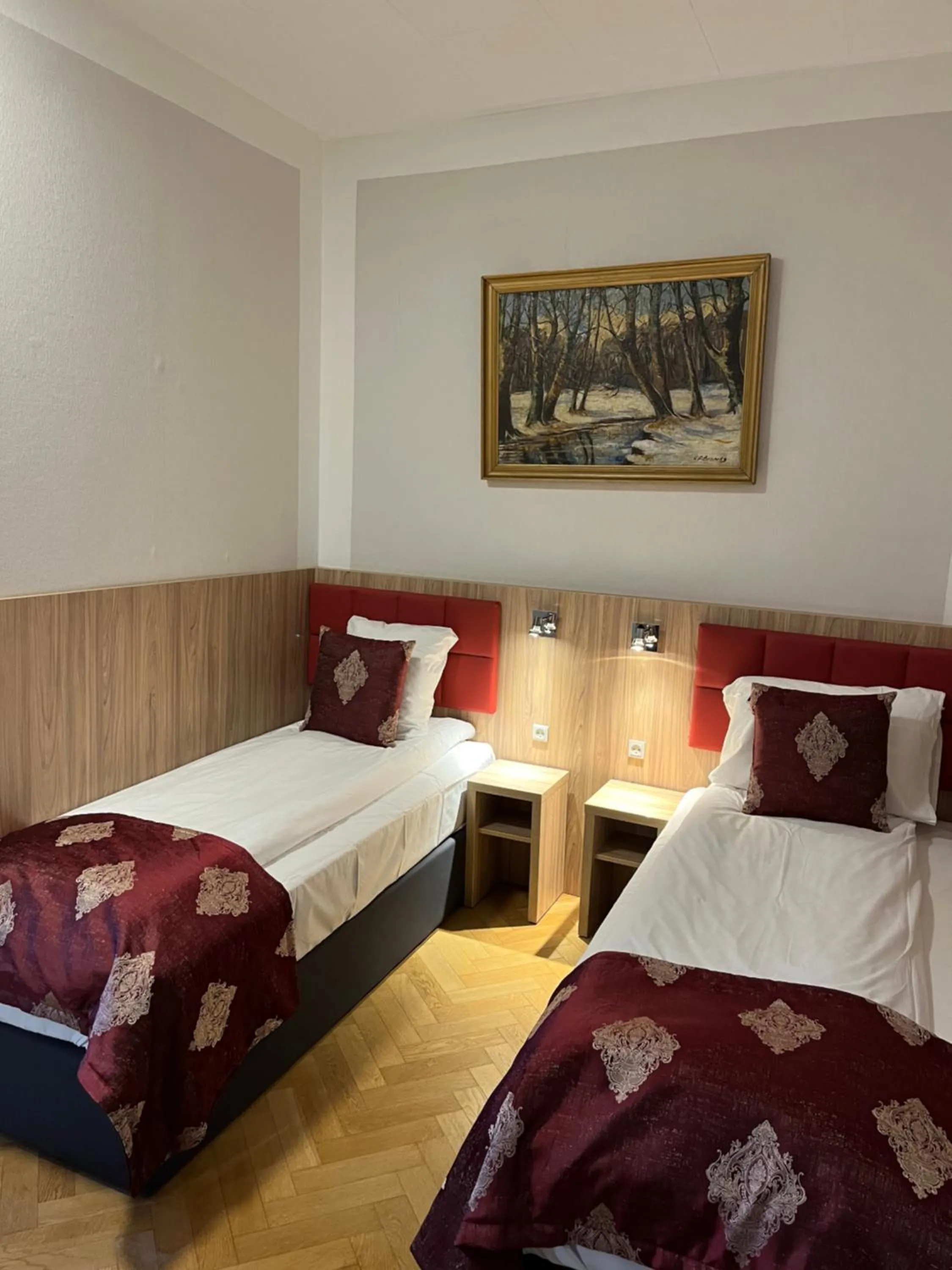 Bed in Hotel Skandia