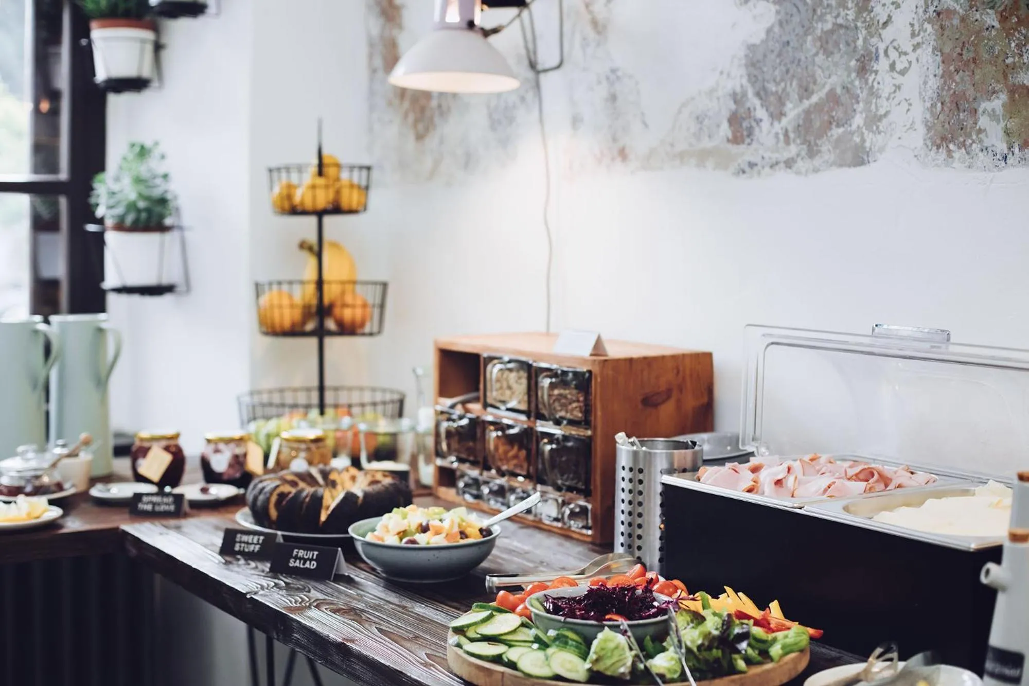 Buffet breakfast in Long Story Short Hostel & Café