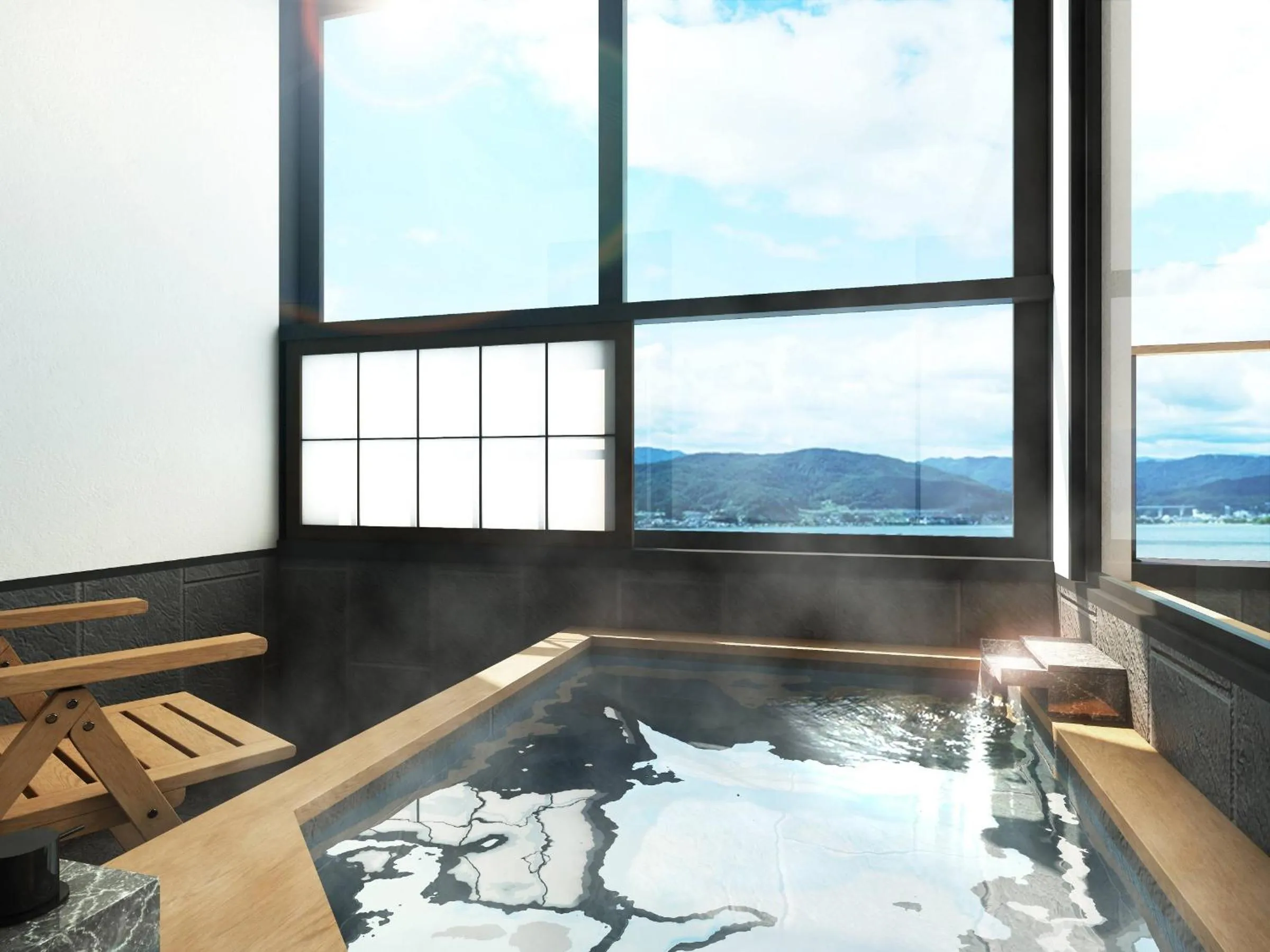 Hot Spring Bath in Sui Suwako