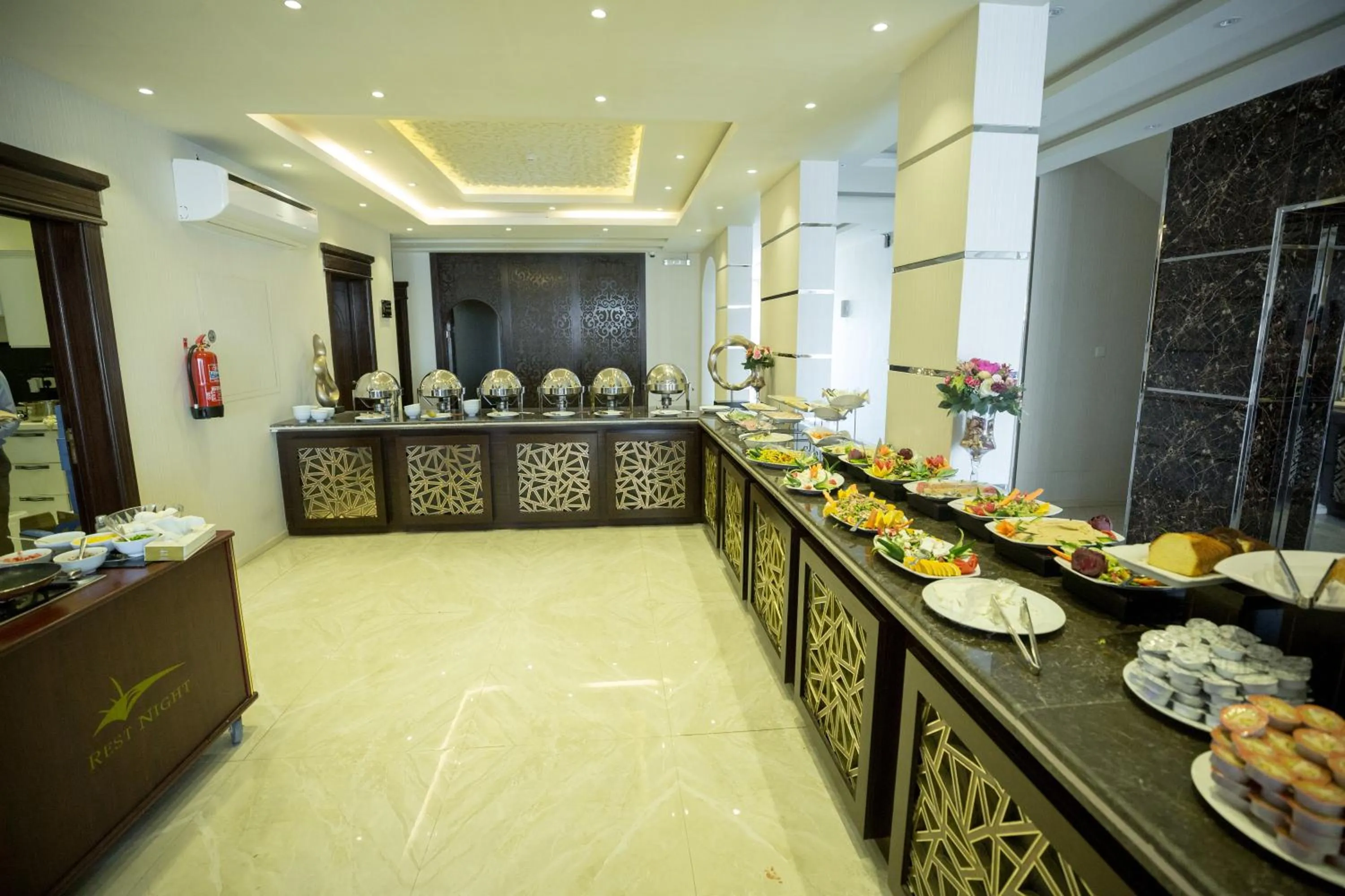 Buffet breakfast in Rest Night Serviced Apartments Wadi Al Dawasir
