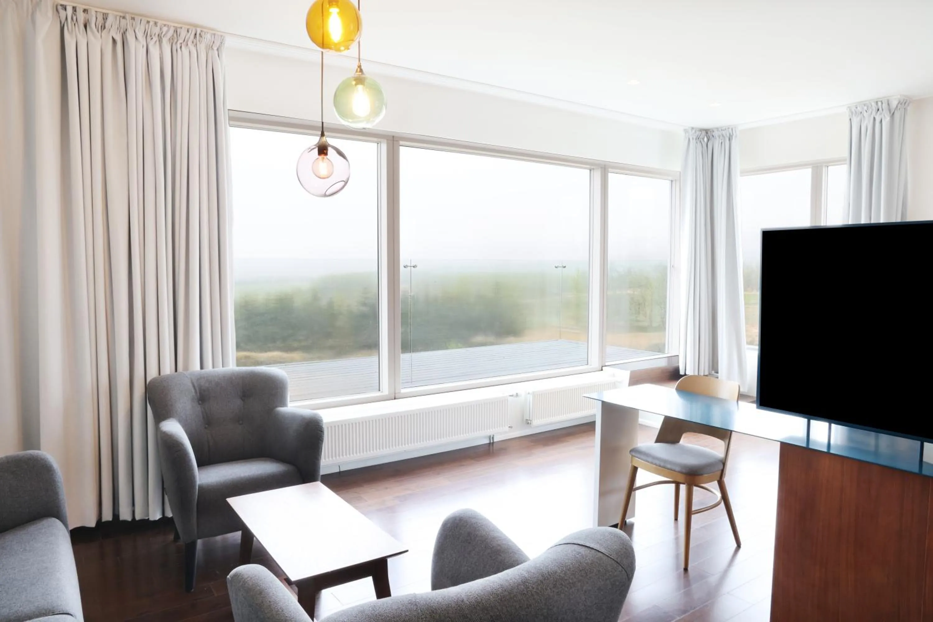 Communal lounge/ TV room in Fosshotel Vatnajökull