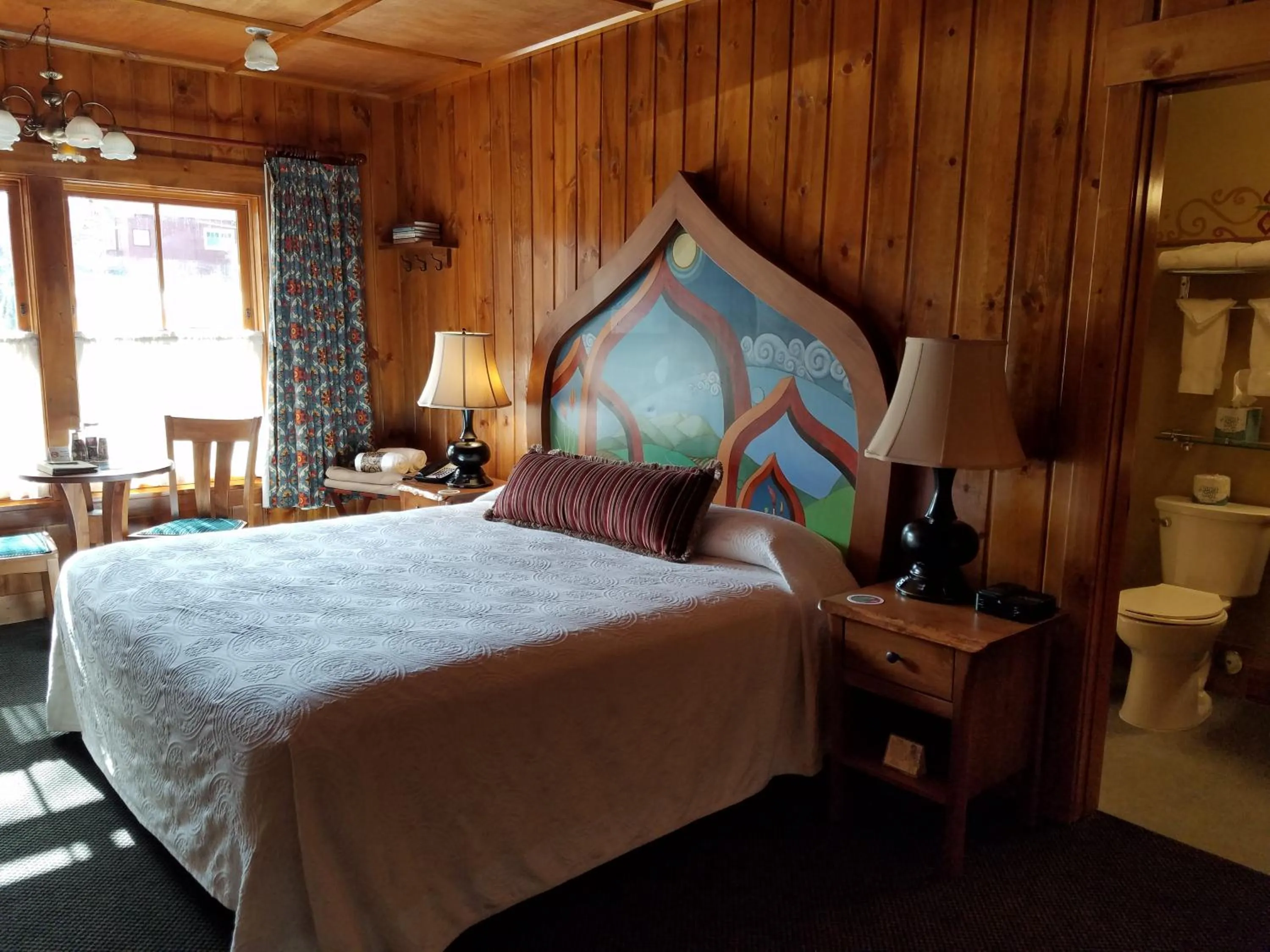 Photo of the whole room, Bed in McMenamins Old St. Francis School