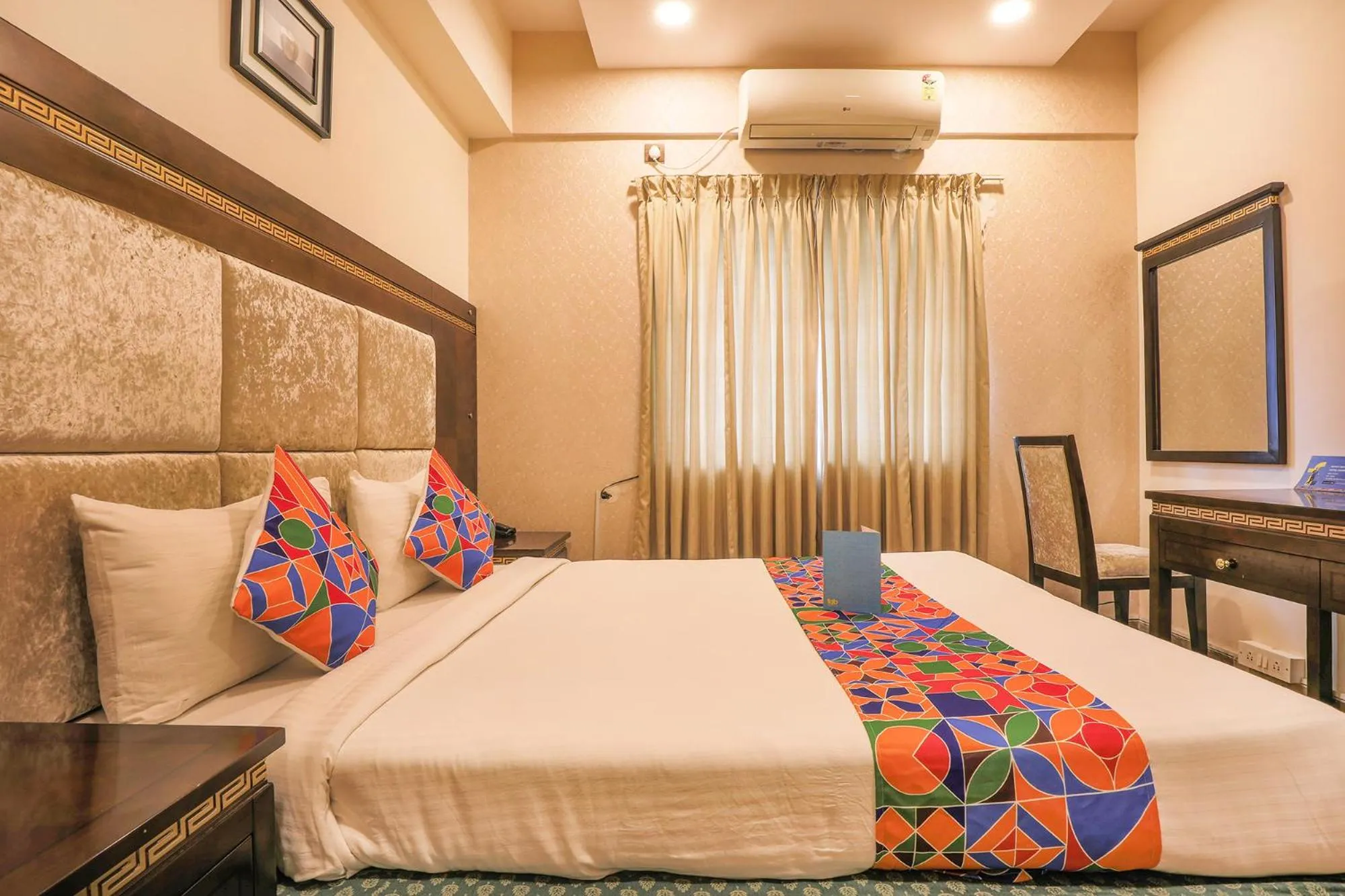 Bedroom, Bed in FabHotel Frazer Suites - Nr Bangalore Cantt Railway Station