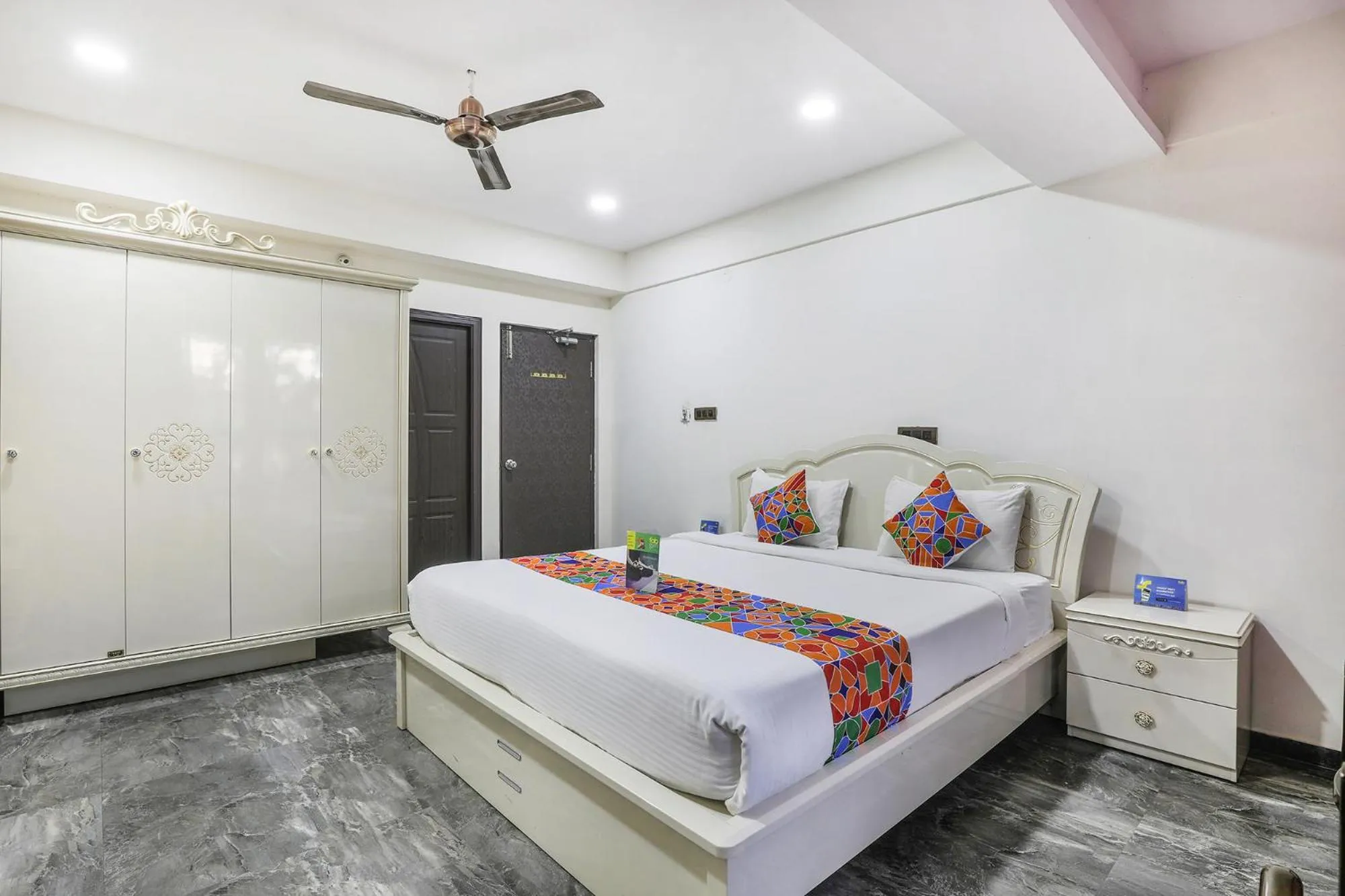Bedroom, Bed in FabHotel Frazer Suites - Nr Bangalore Cantt Railway Station