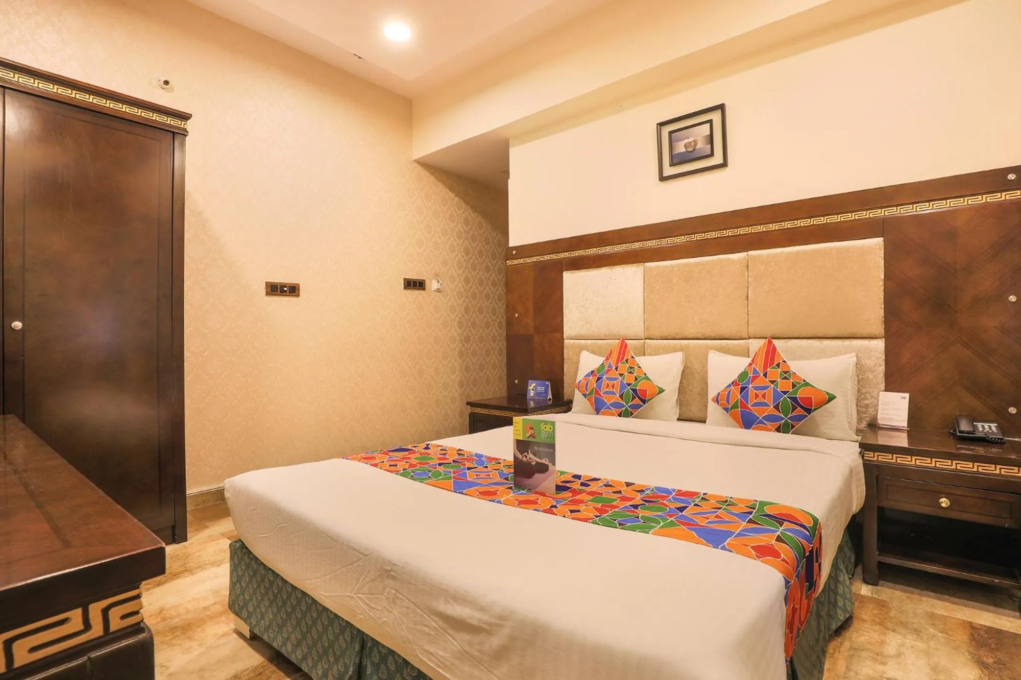 Bedroom, Bed in FabHotel Frazer Suites - Nr Bangalore Cantt Railway Station
