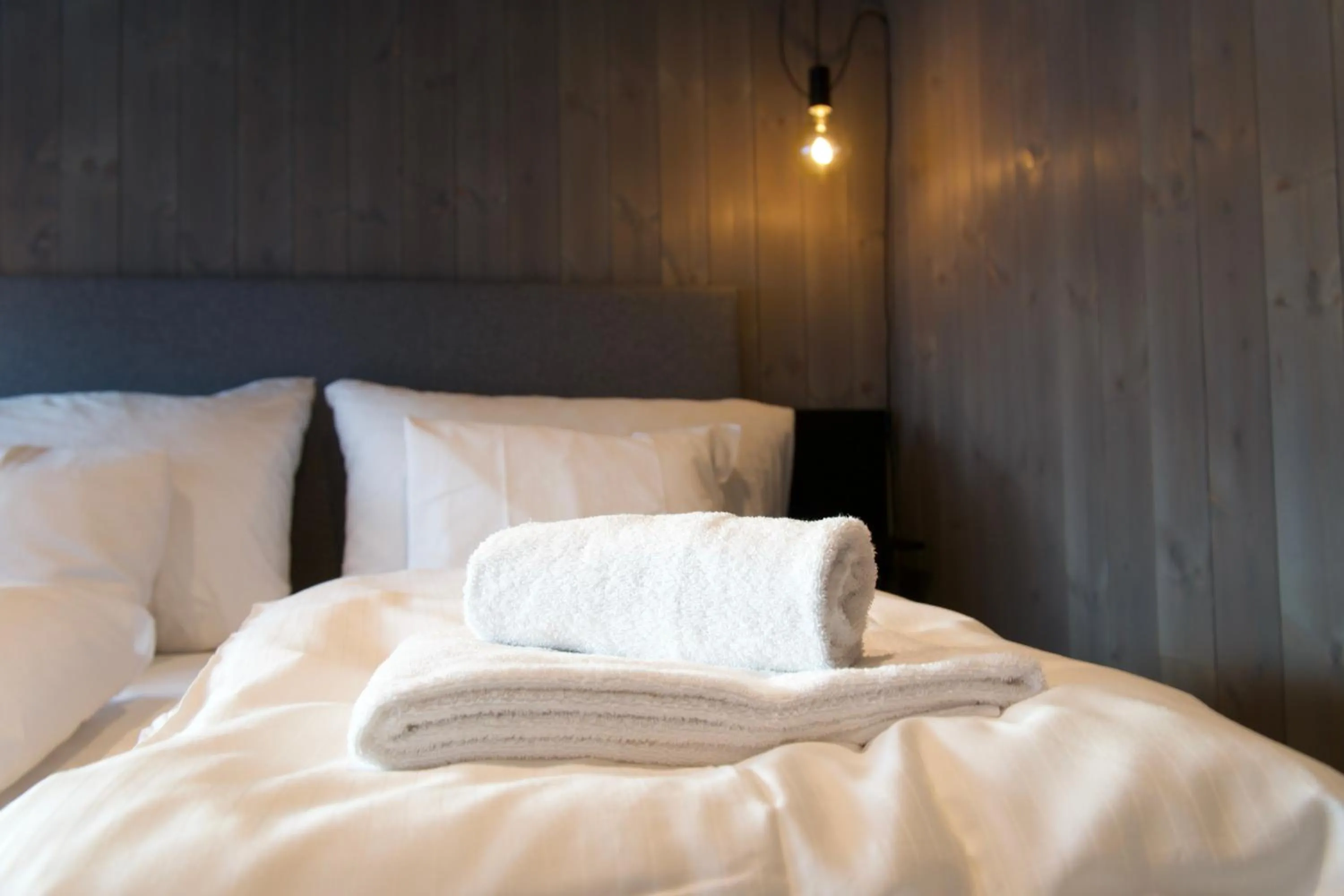 Bed in Lofoten Apartments