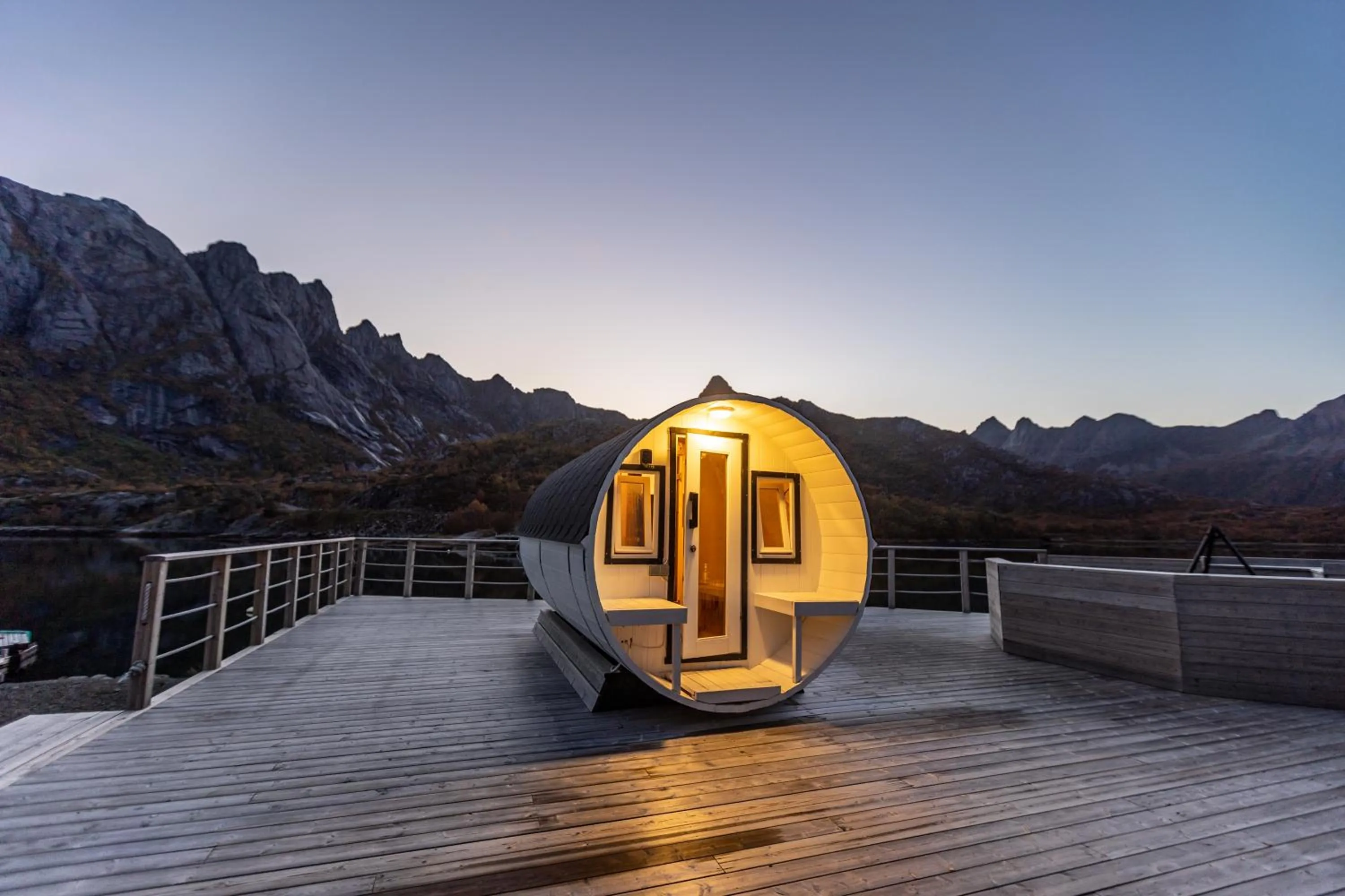 Sauna in Lofoten Apartments